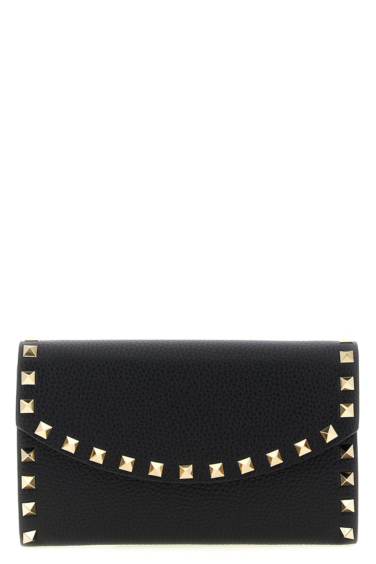 Valentino Garavani Garavani 'rockstud' Wallet On Chain In Black