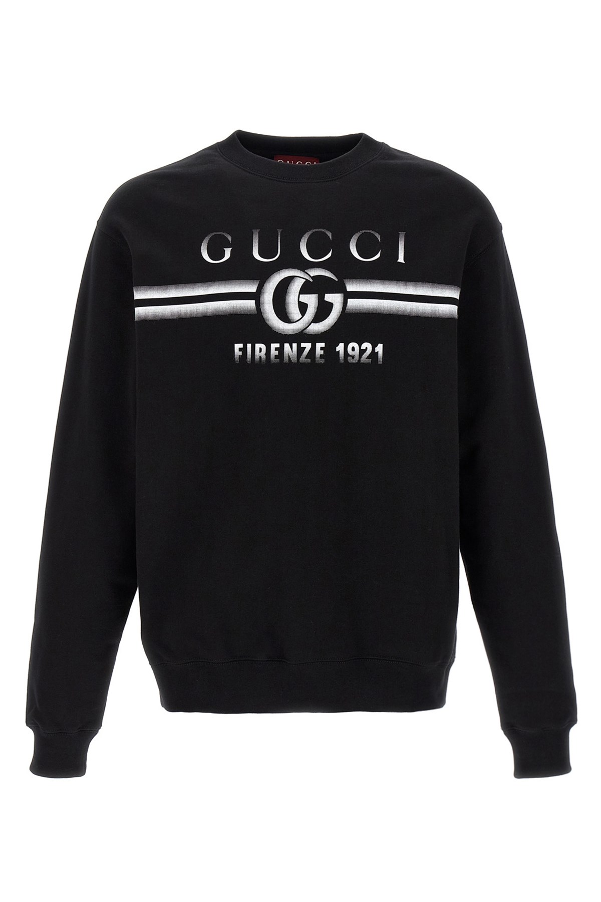 Gucci Logo Print Sweatshirt In Black