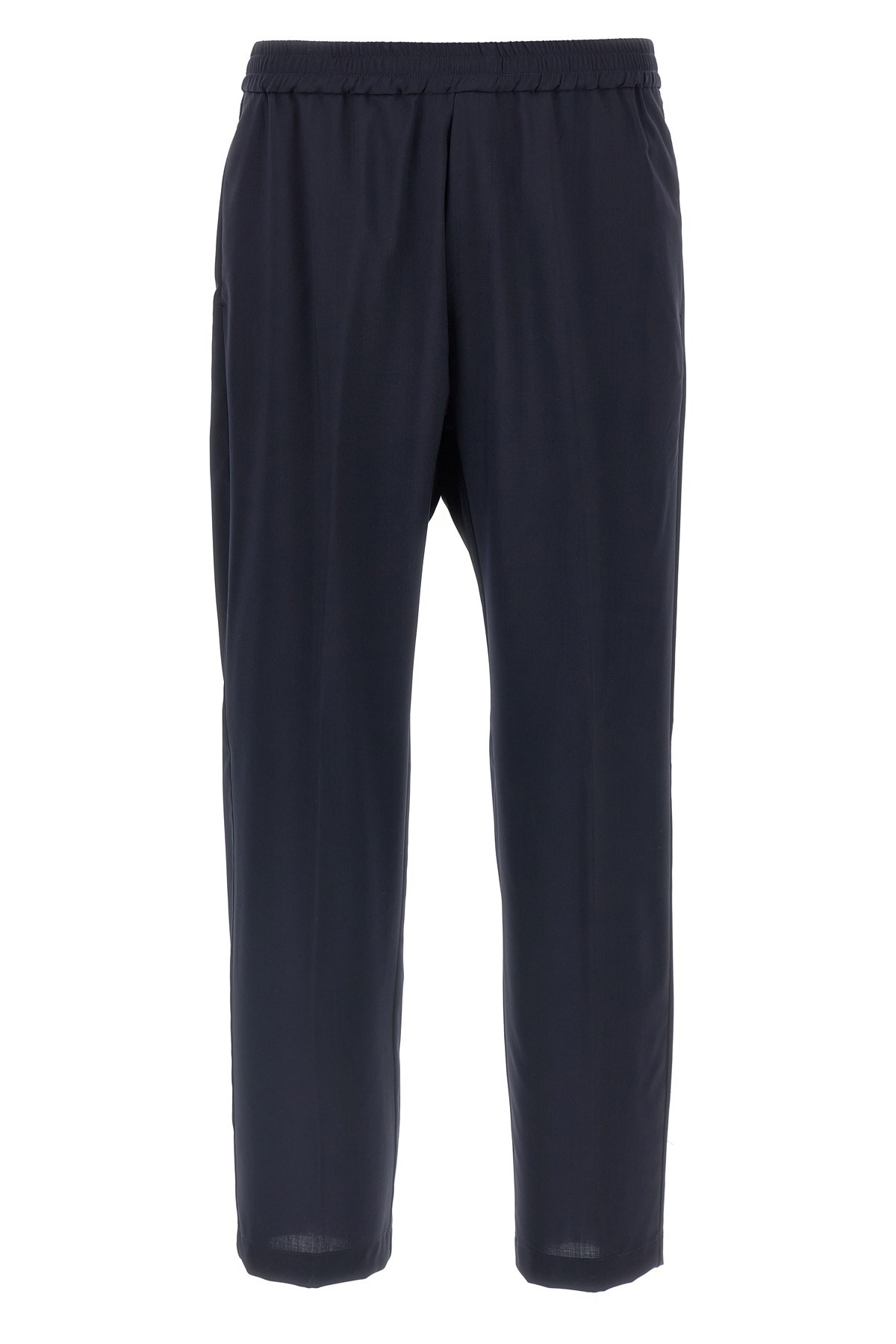 Barena Venezia Elastic Waistband Trousers With Back And Side Pockets In Blue