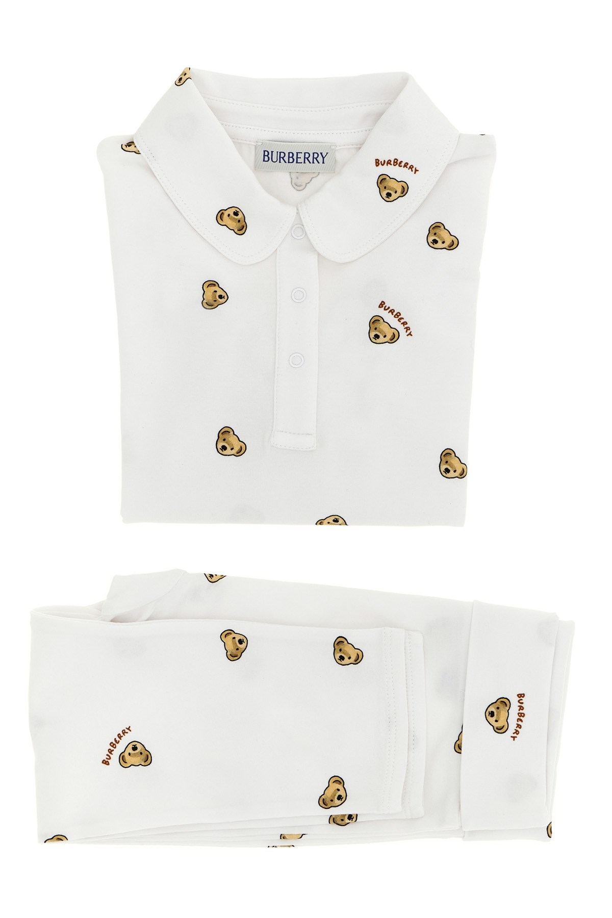 Burberry Baby Set 'orsetto Thomas' In White