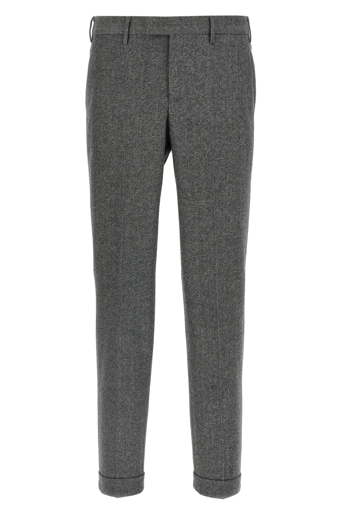 Pt Torino Lightly Stretch Brushed Cashmere Blend Wool Pants With Master Fit In Gray