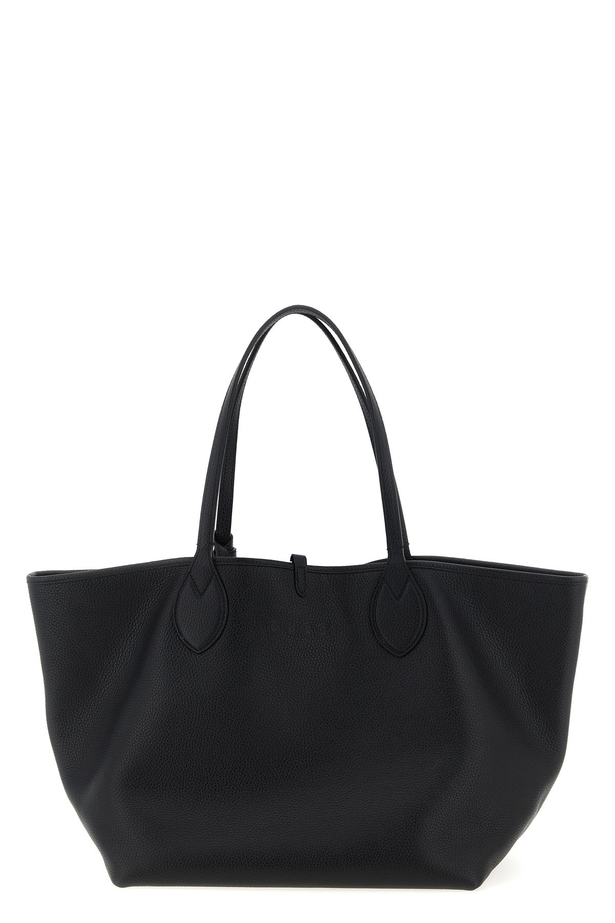 トートバッグ GUCCI LARGE REVERSIBLE \"GUCCI TOTISSIMA\" SHOPPING BAG Gucci Totissima large reversible tote bag in black leather