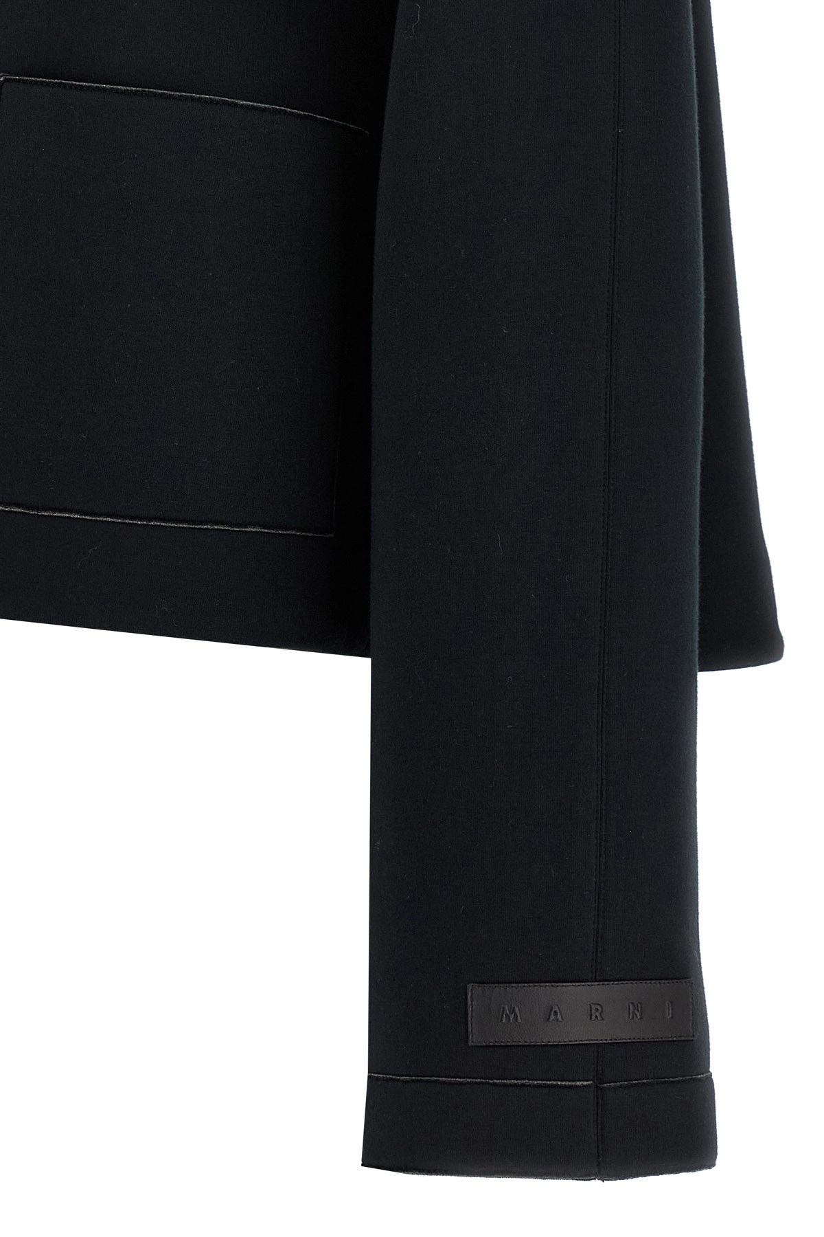 ブルゾン MARNI FW25 Jersey jacket (GIMA0305A1UTC527 00N99) Black jersey jacket with pockets | Marni