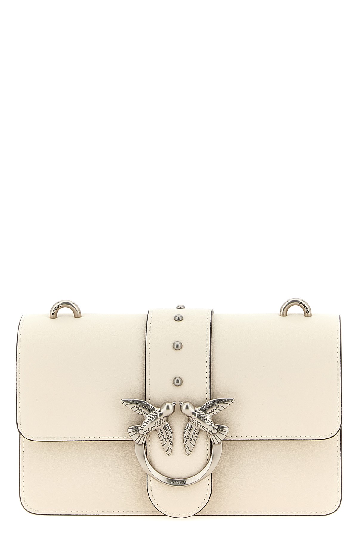 Pinko 'love One Mini' Crossbody Bag In White