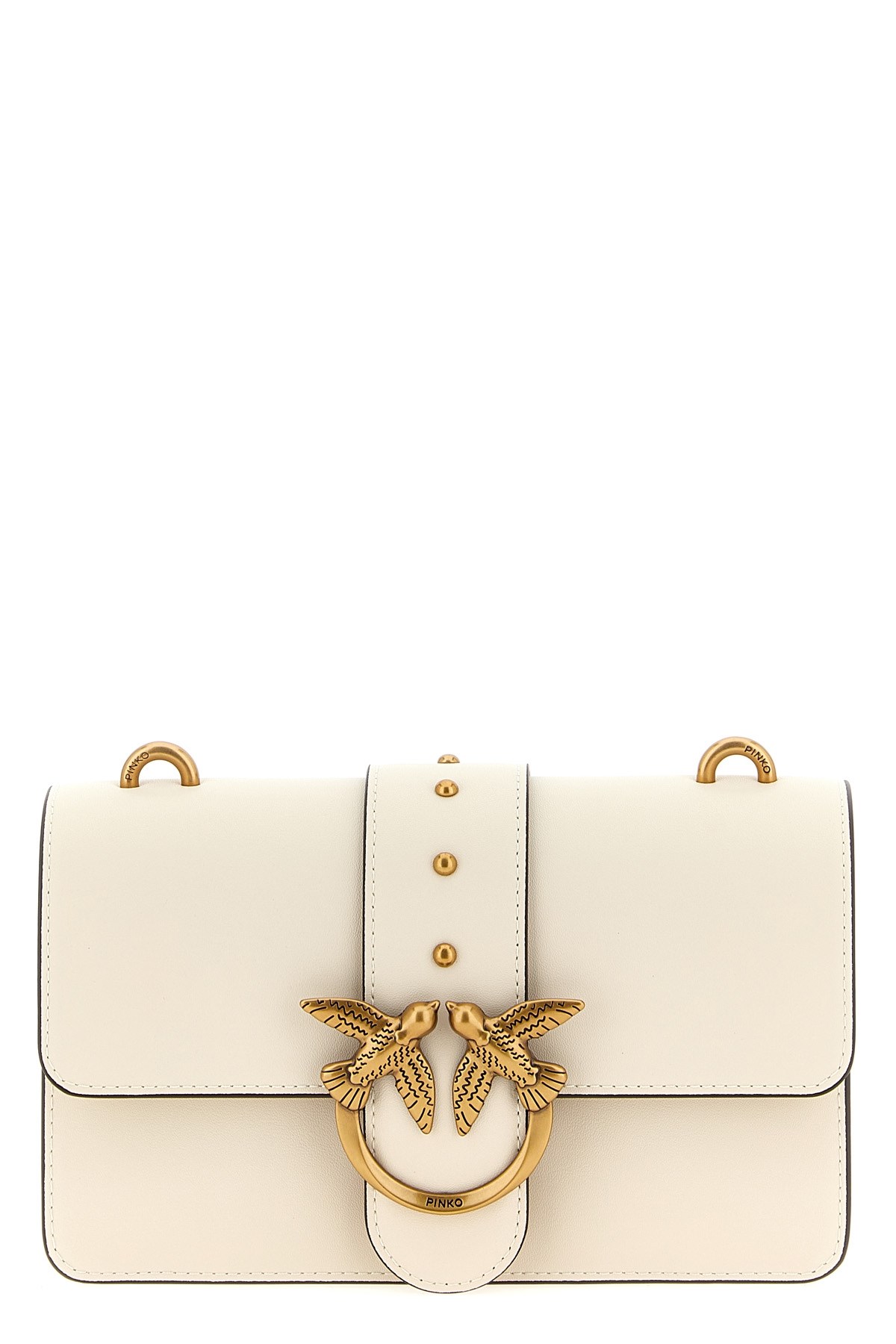 Pinko 'love One Mini' Crossbody Bag In White