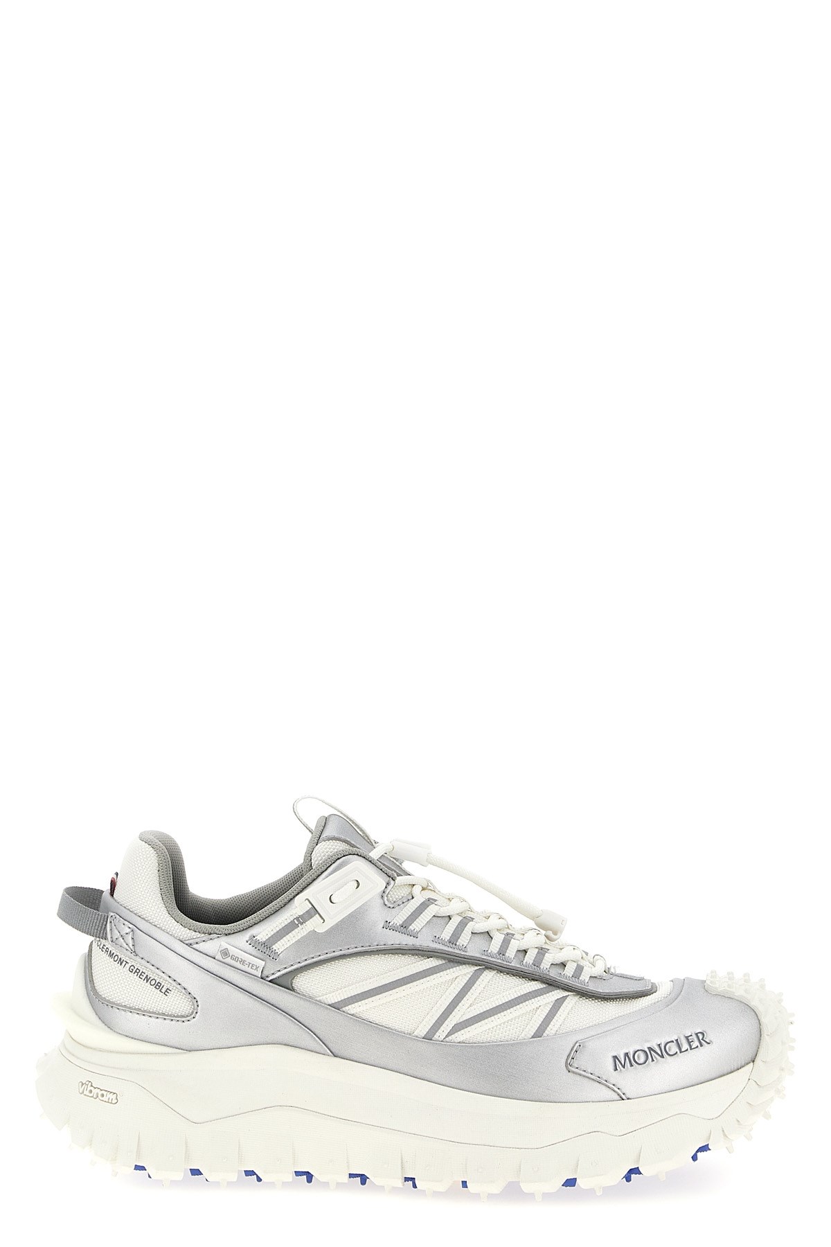Moncler Two-tone Fabric And Leather Trailgrip Sneakers In White