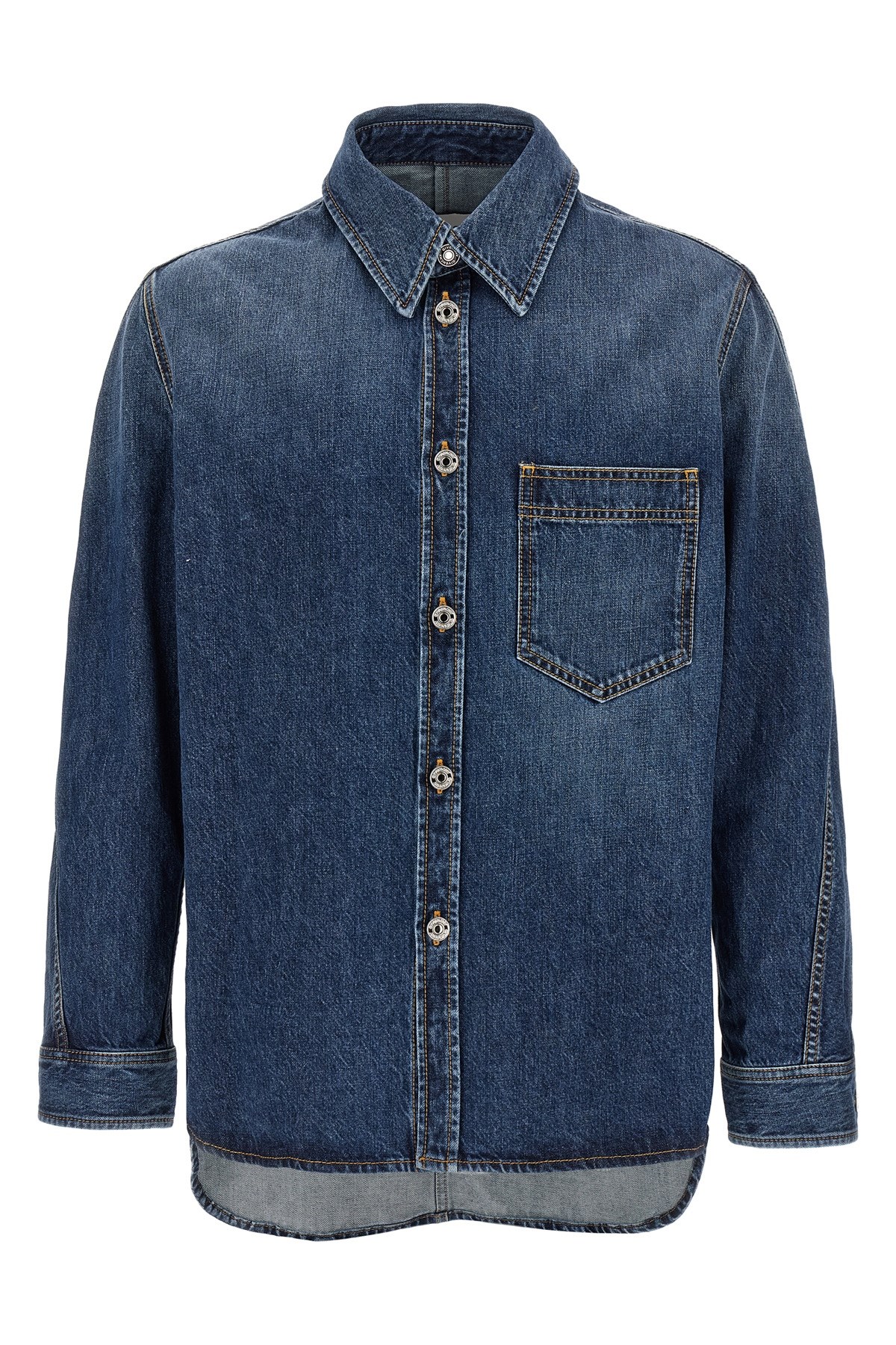 Givenchy Denim Overshirt In Blue