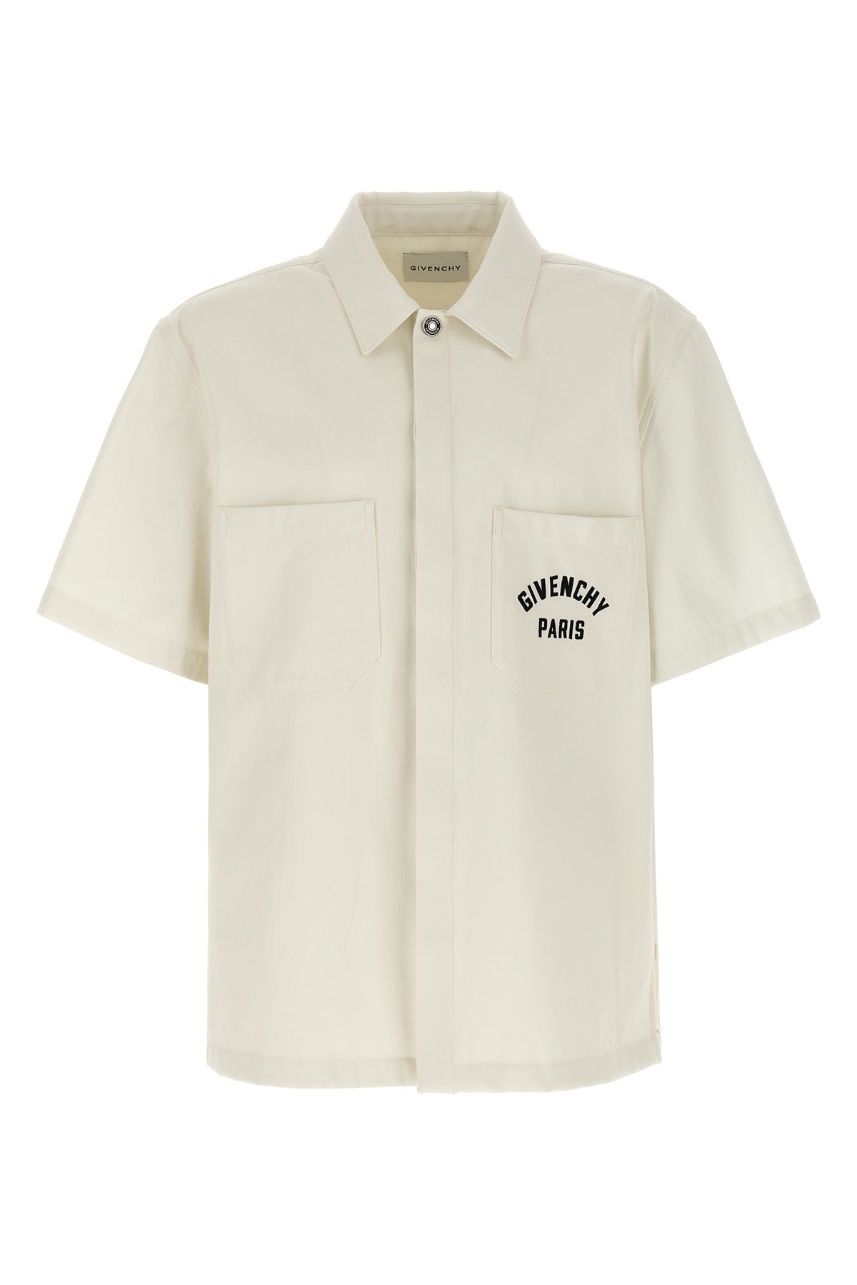 Givenchy Logo Embroidery Shirt Shirt And Blouse Beige In Sand