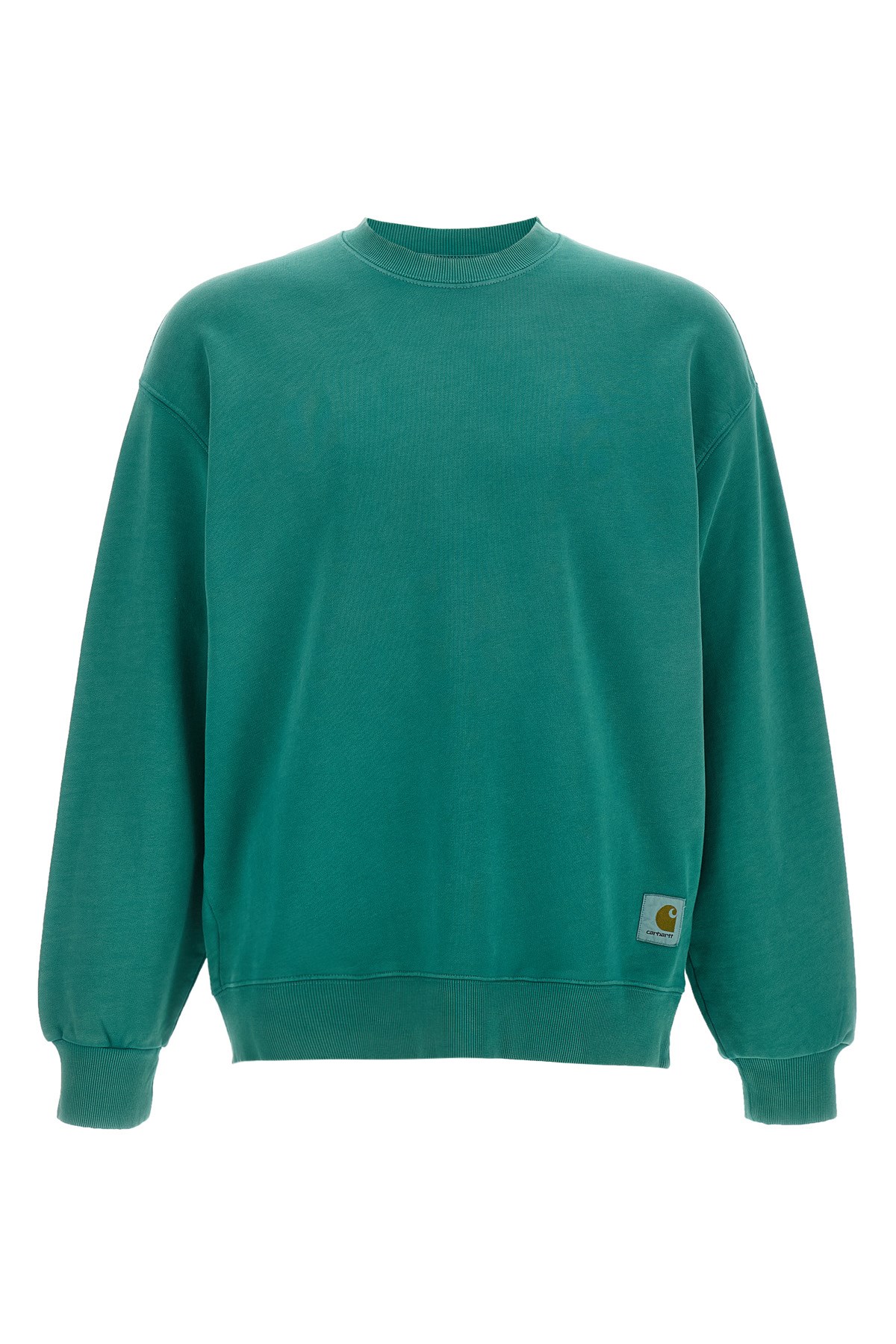 Carhartt Hudson Sweatshirt With Ribbed Cuffs And Hem In Green