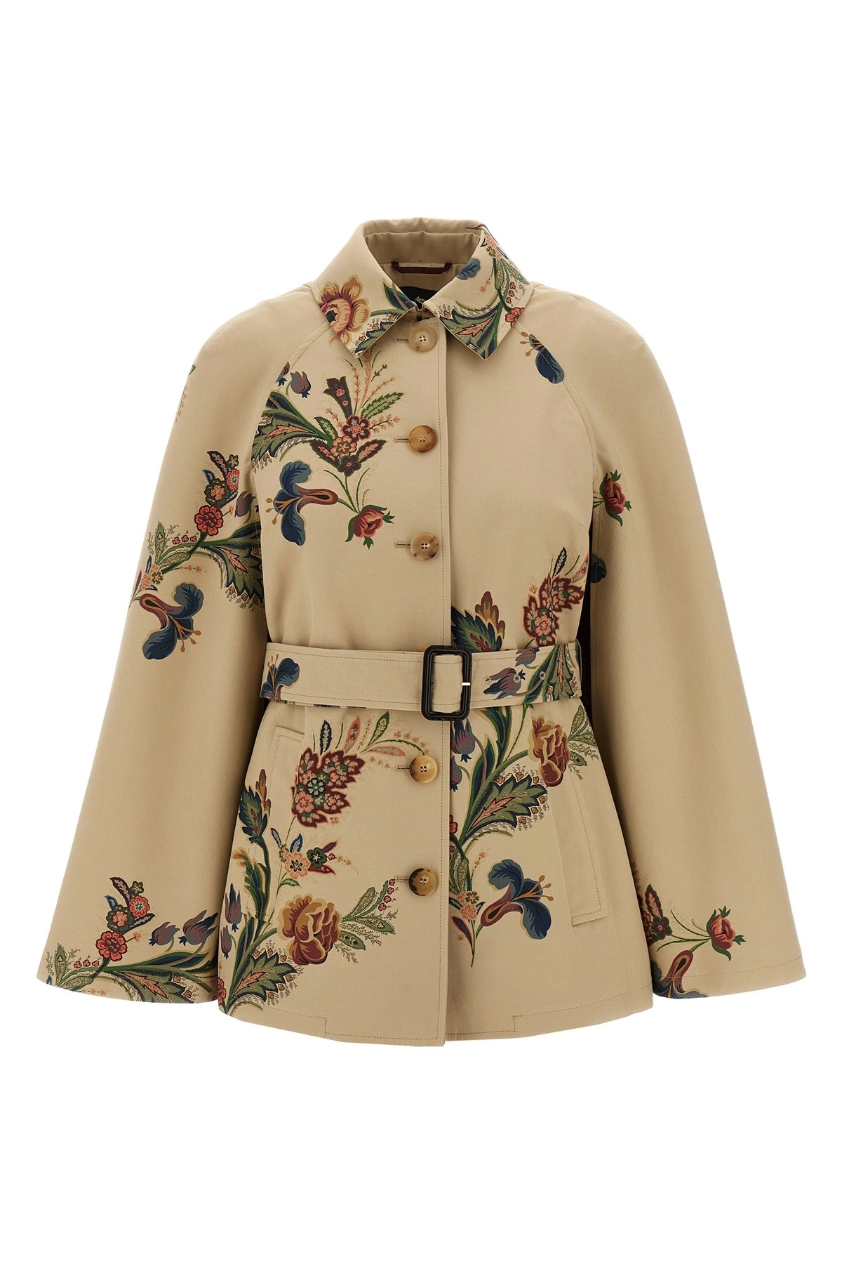 コート ETRO Floral print cape trench coat Etro Floral print cape trench coat available on julian