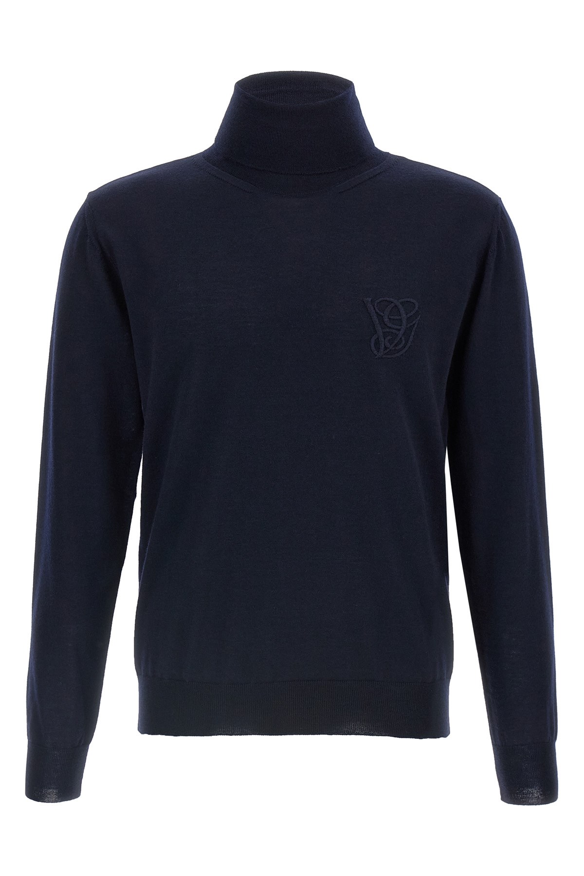 Valentino Virgin Wool Turtleneck Sweater In Blue