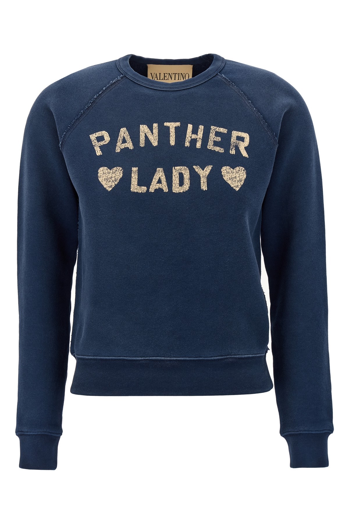 Valentino Garavani 'panther Lady' Sweatshirt In Blue