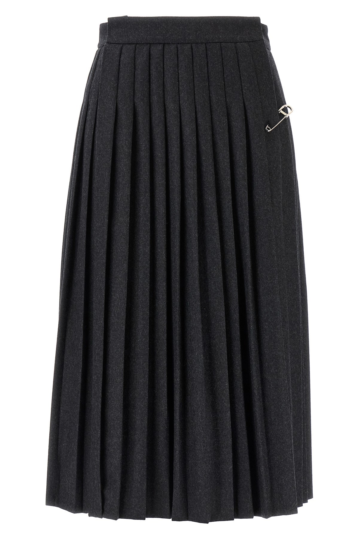 Prada Pleated Skirt In Gray