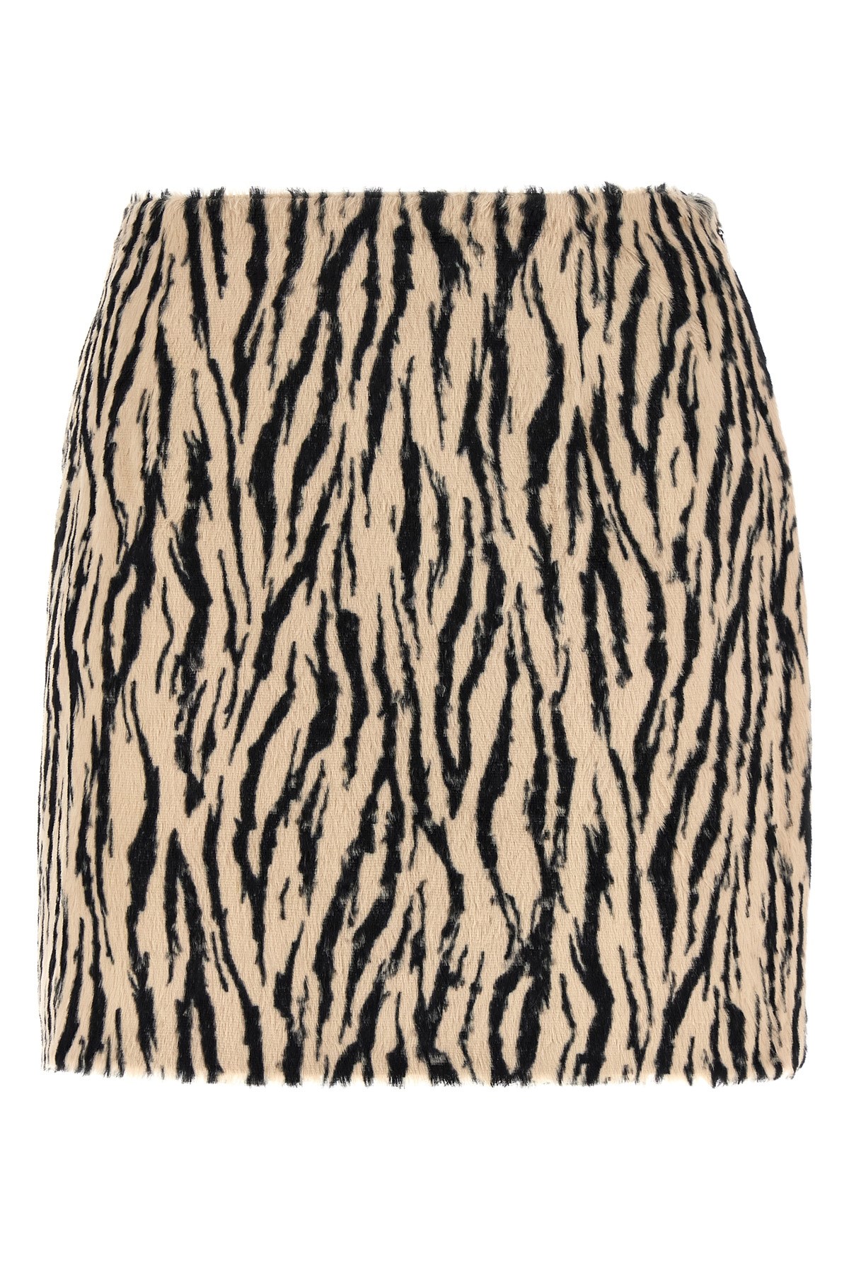 Rotate Birger Christensen 'printed Faux Fur' Skirt In Multi
