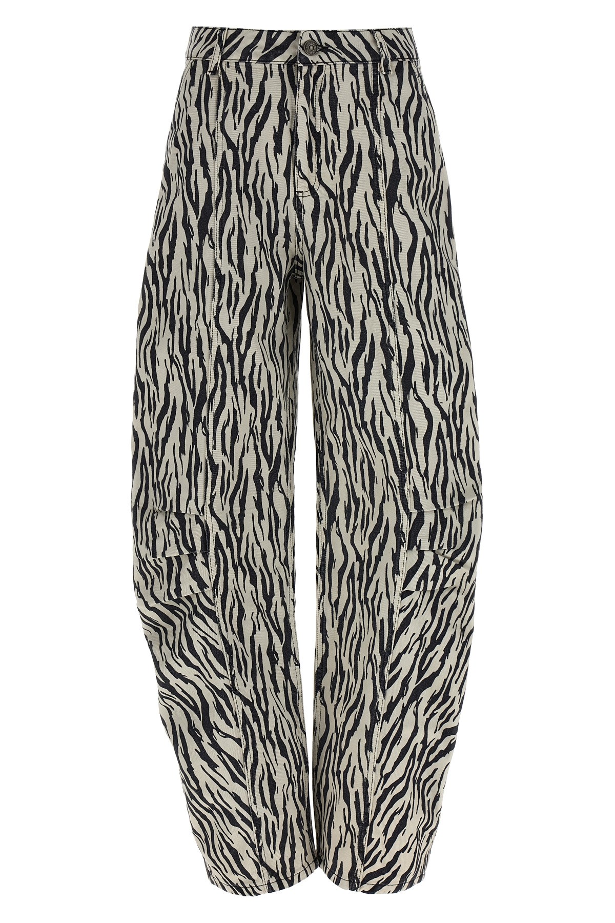 Rotate Birger Christensen 'printed Twill Cargo' Pants In Multi