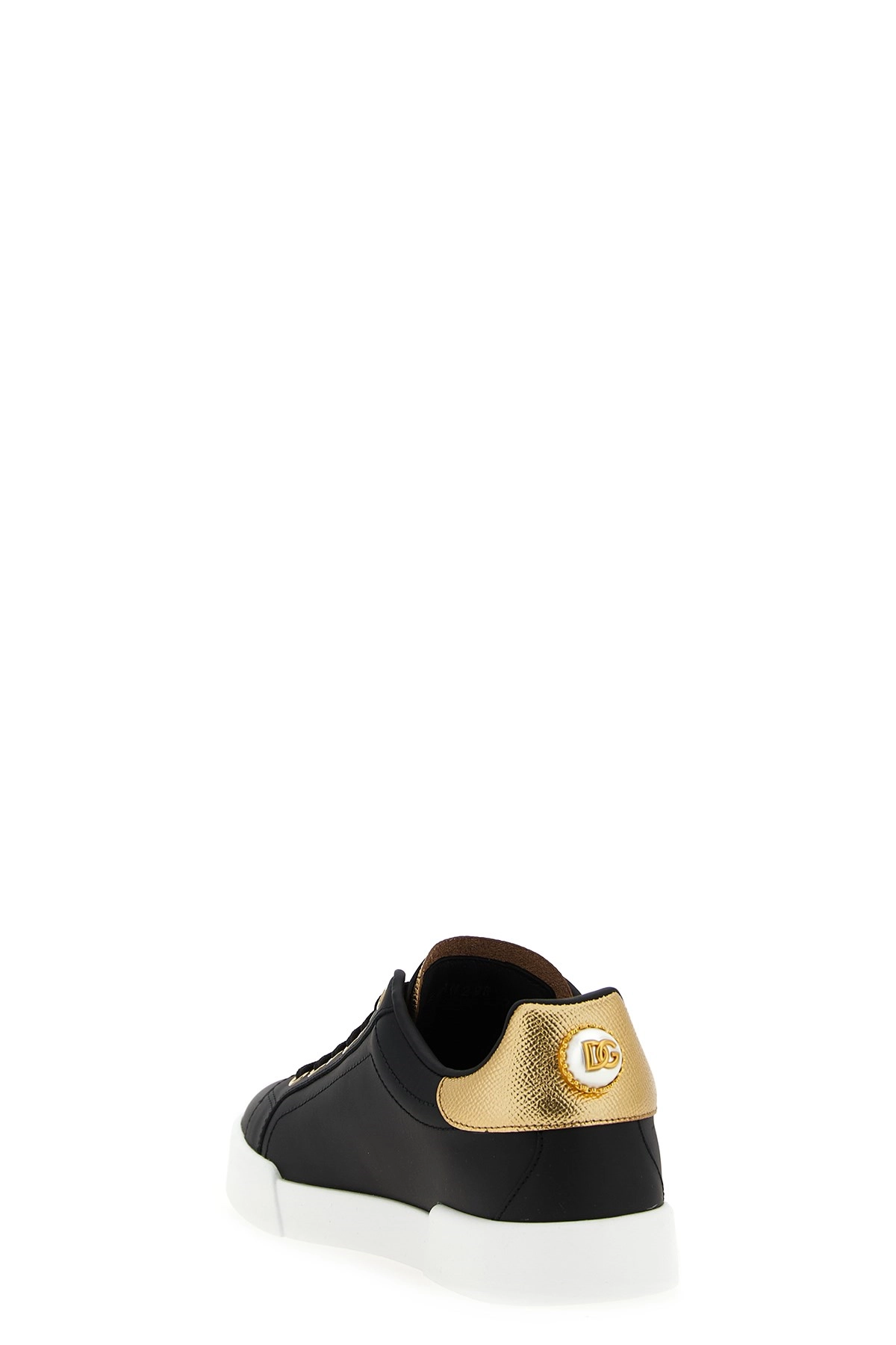 スニーカー Dolce & Gabbana 'Portofino' sneakers (CK2329AN298 8E831) Calfskin nappa Portofino sneakers with lettering in Black