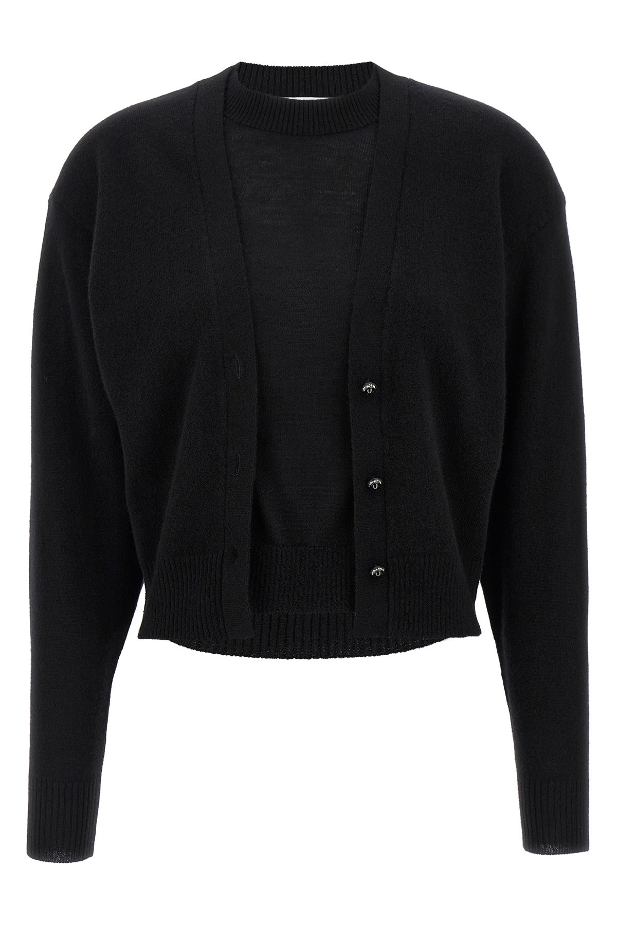 RABANNE Trompe L'oeil Cardigan Sweater