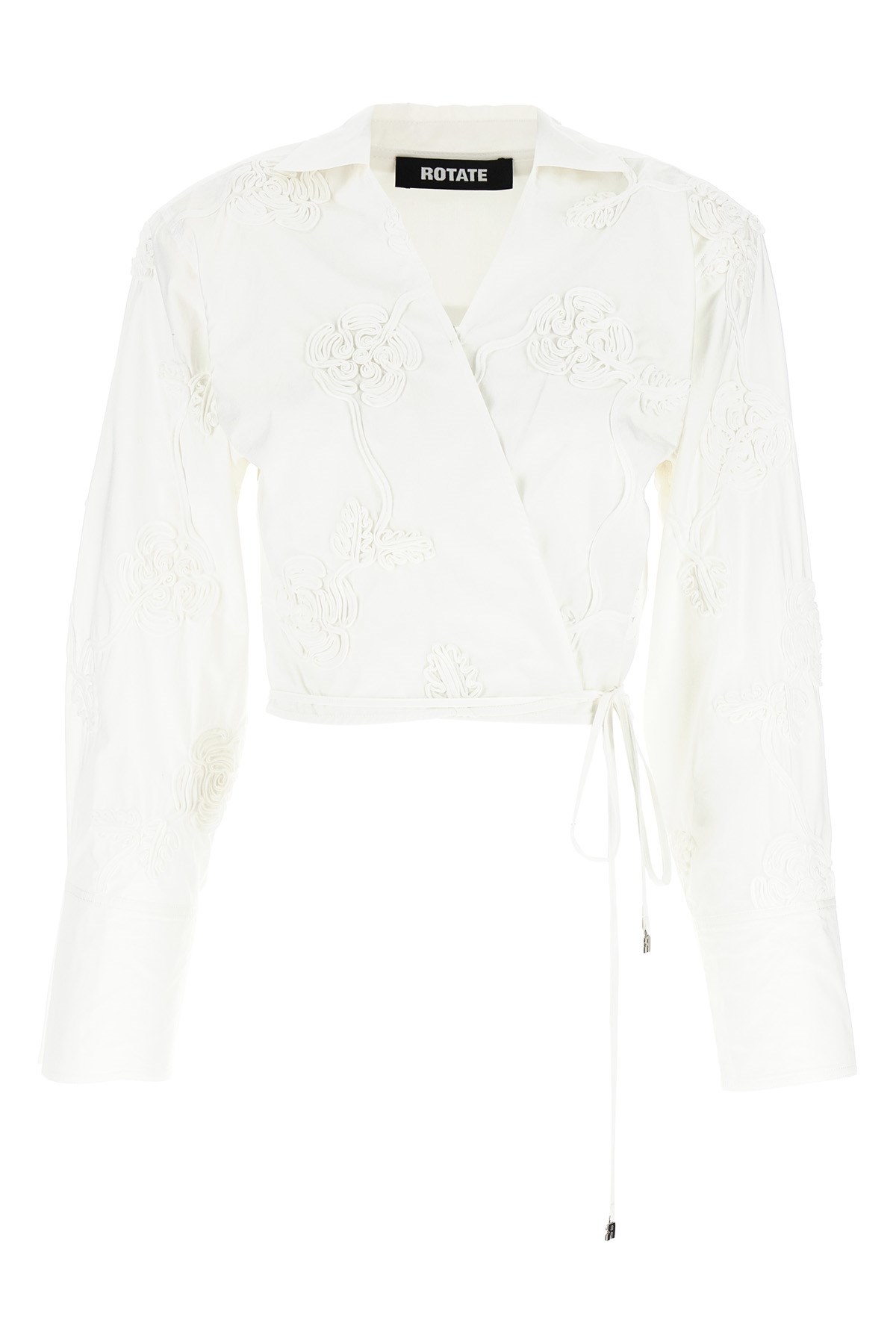 Rotate Birger Christensen 'wrap Cotton' Shirt In White