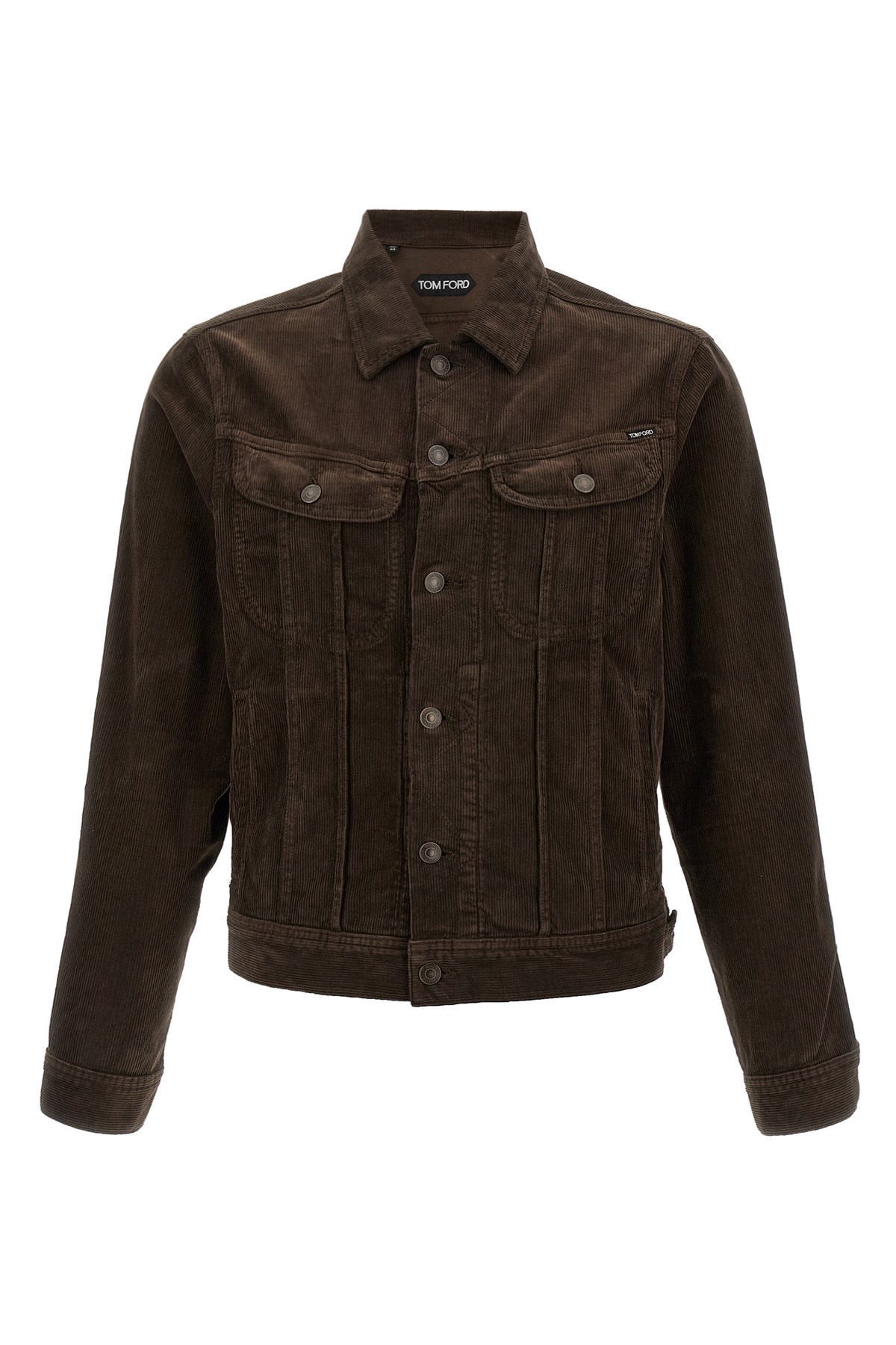 Tom Ford Slim-fit Cotton-blend Corduroy Jacket In Brown