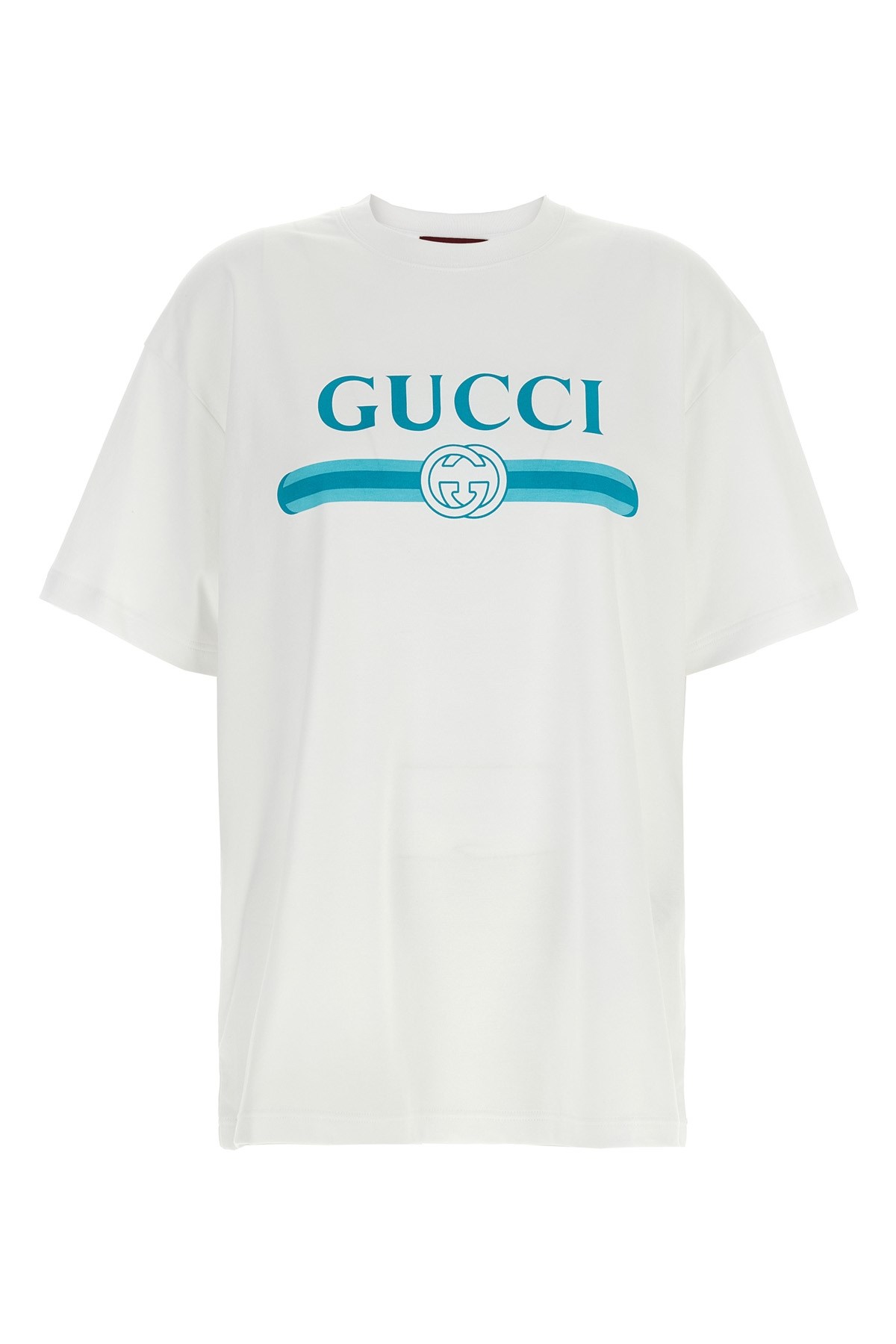 Gucci ' Incrocio Gg E Web' Print T-shirt In White