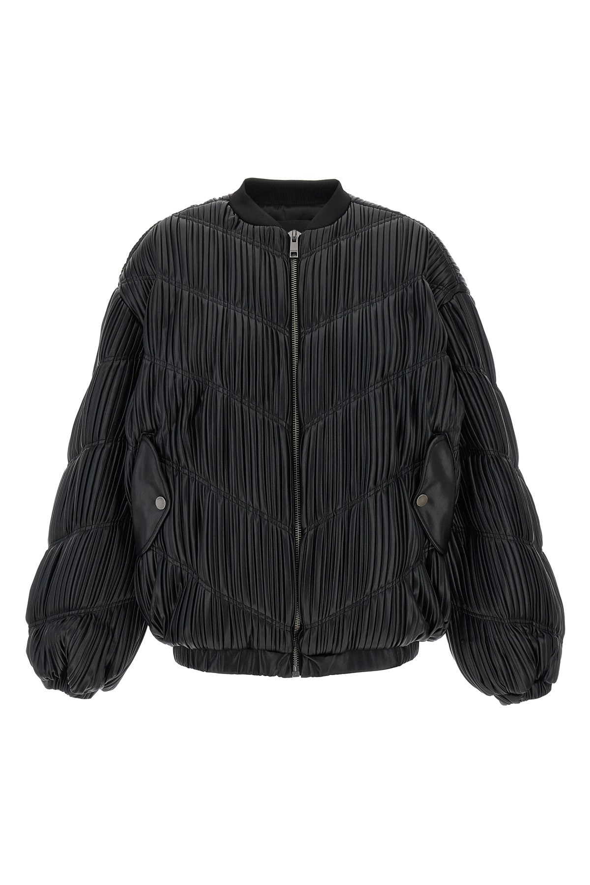 ダウンジャケット・コート ROTATE BIRGER CHRISTENSEN Pleated bomber jacket Rotate Brown Jackets | Contemporary Ready to Wear | Coveti