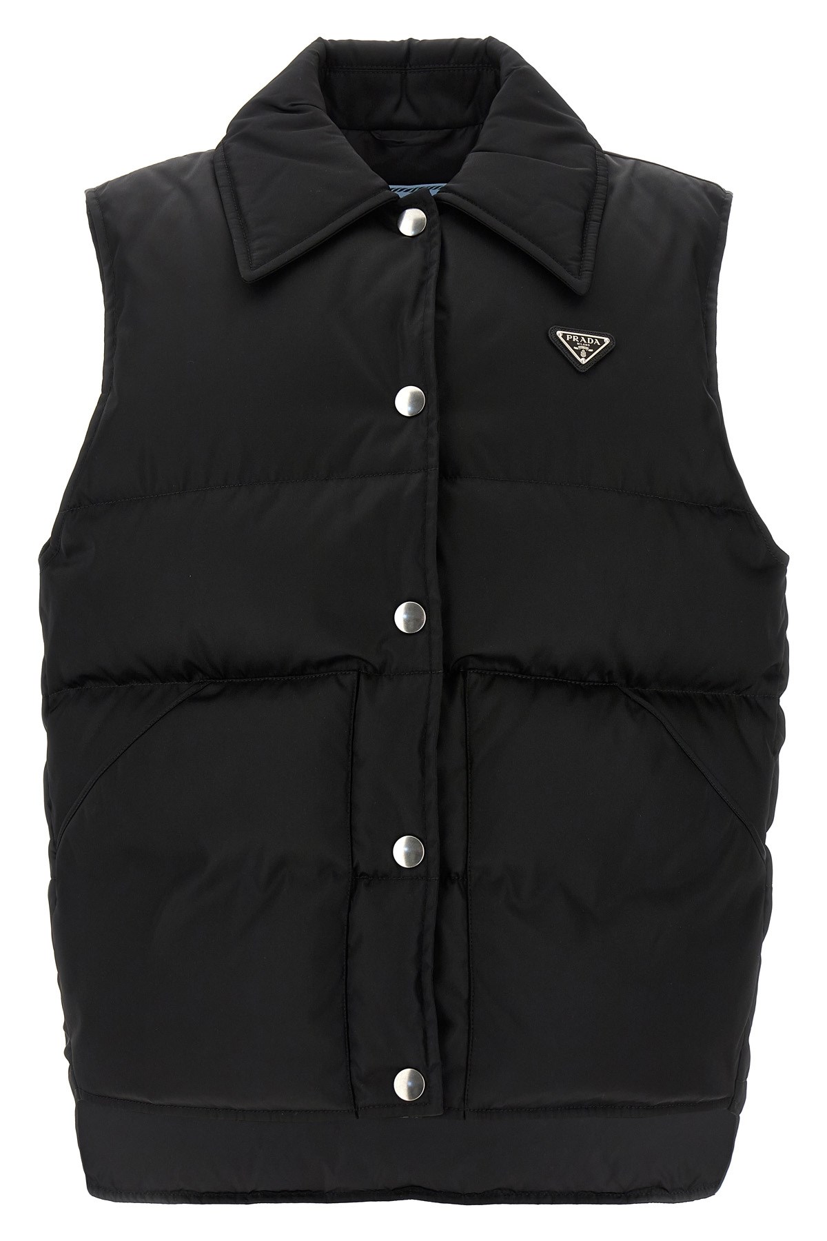 Prada Re-nylon Vest In Black