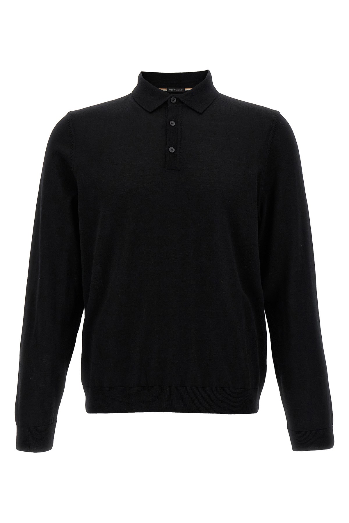 Hugo Boss Ulex Longsleeved Polo Shirt In Black