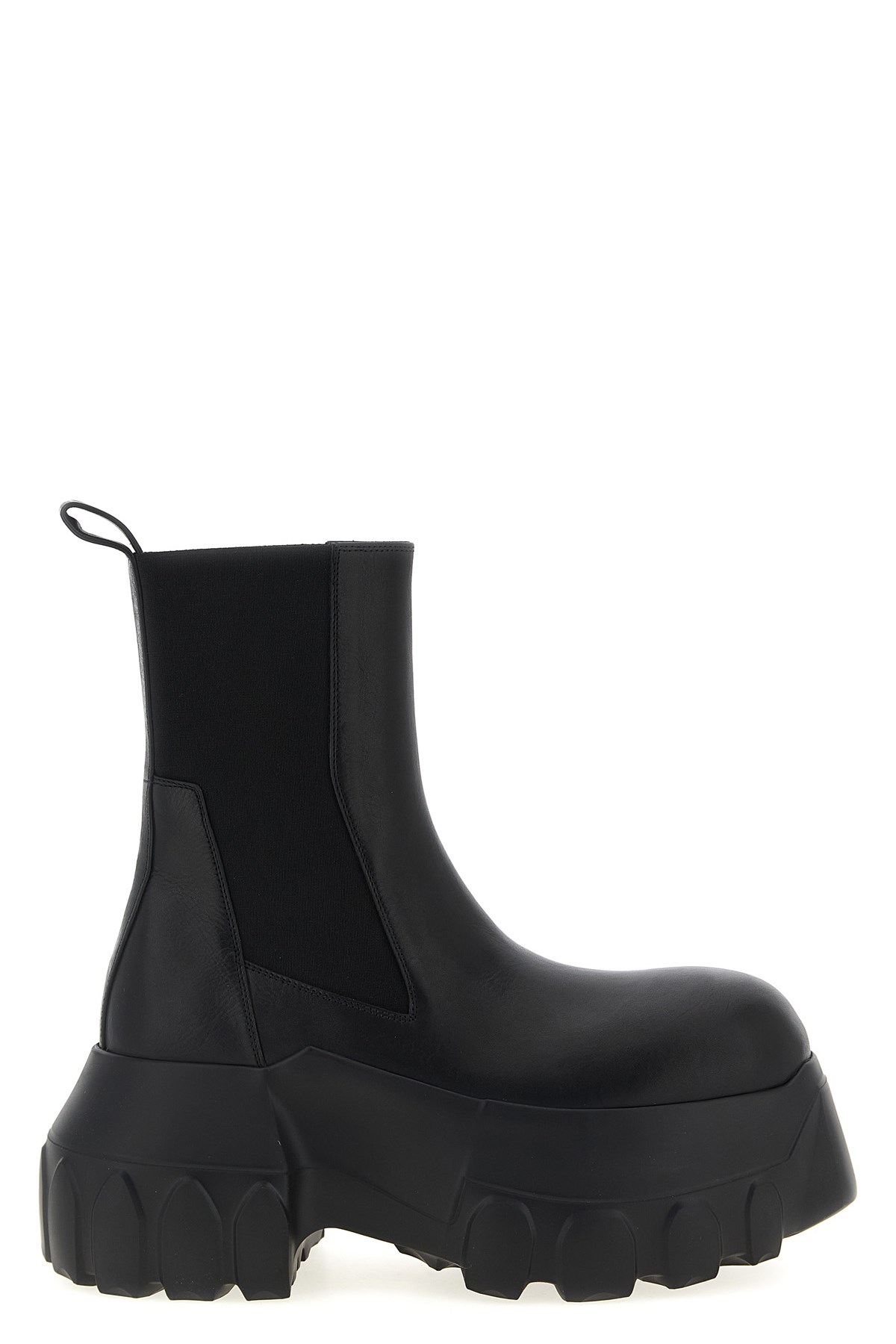 Rick Owens 'beatle Mega Tractor' Ankle Boots In Black