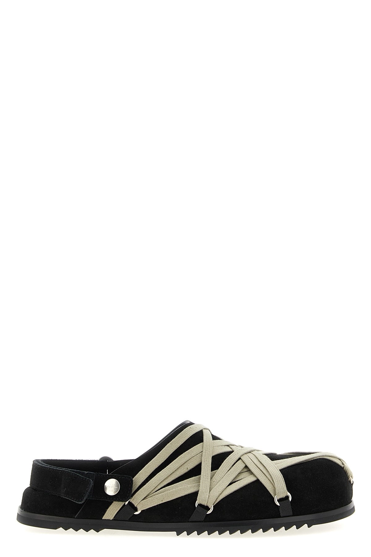 サンダル RICK OWENS FW25 MEGALACE MULE GRANOLA (RU02E1813 LOOW109) Rick owens 'megalace mule granola' sabots available on