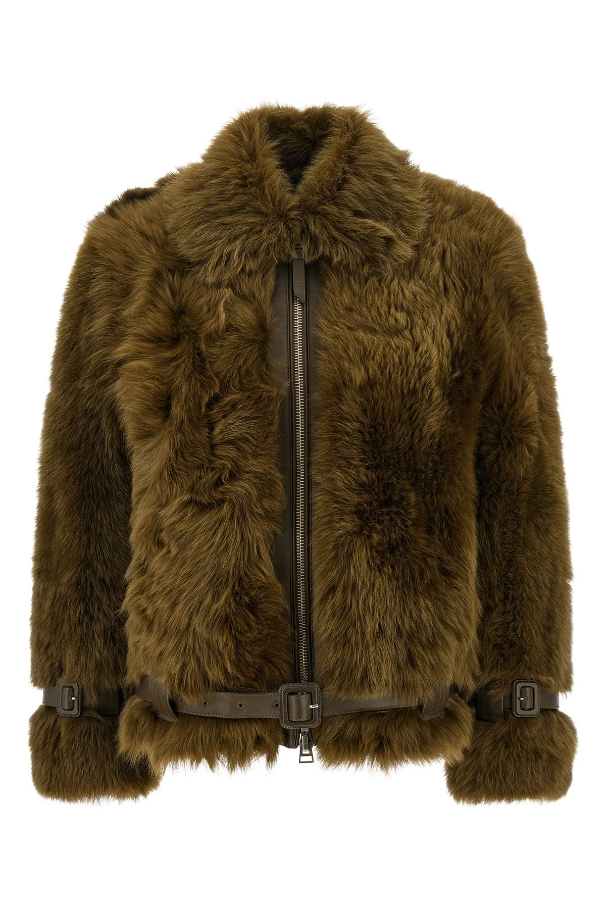コート TOM FORD FW25 Short fur (CSF683FUL024 FG815) SHEARLING BLOUSON WITH LEATHER DETAILS | Tom Ford Fashion