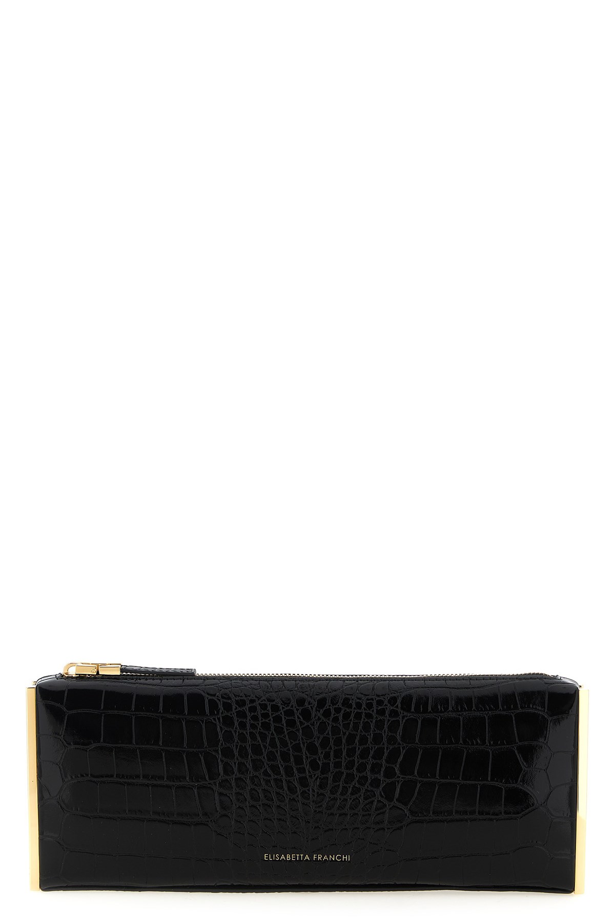 Elisabetta Franchi Baguette Clutch In Black