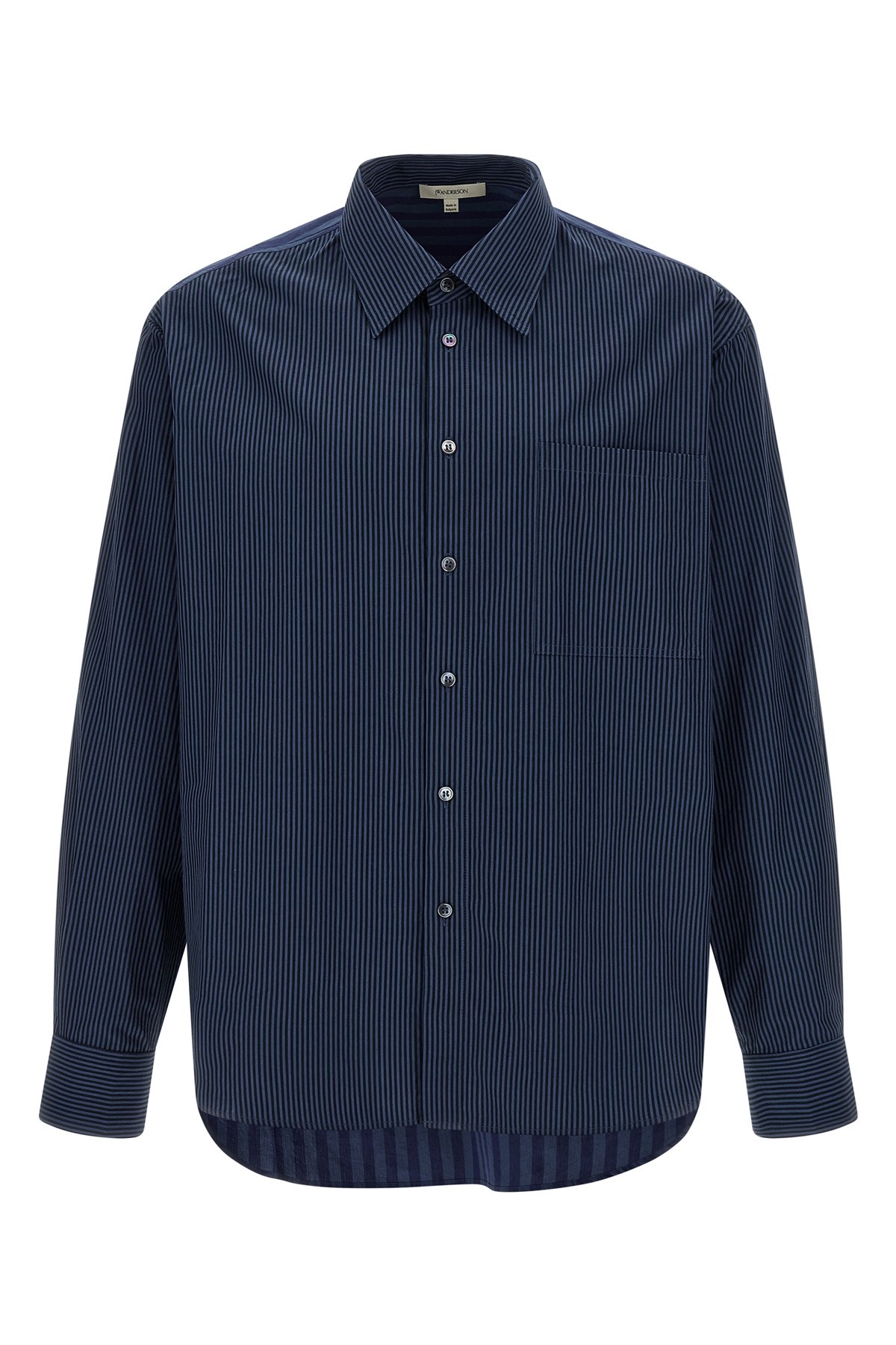 Jw Anderson Patchword Striped Shirt And Blouse Blue In Blue