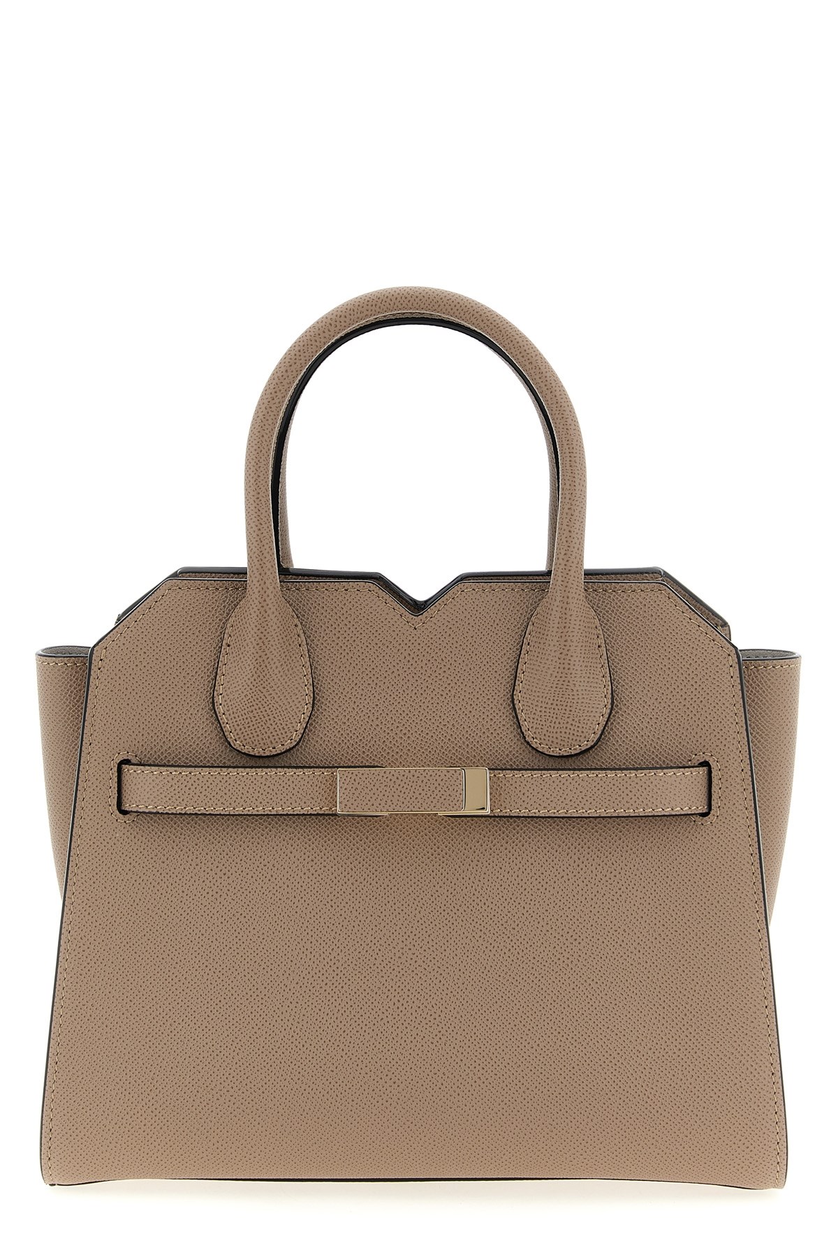 Valextra Milano Mini Handbag In Sand
