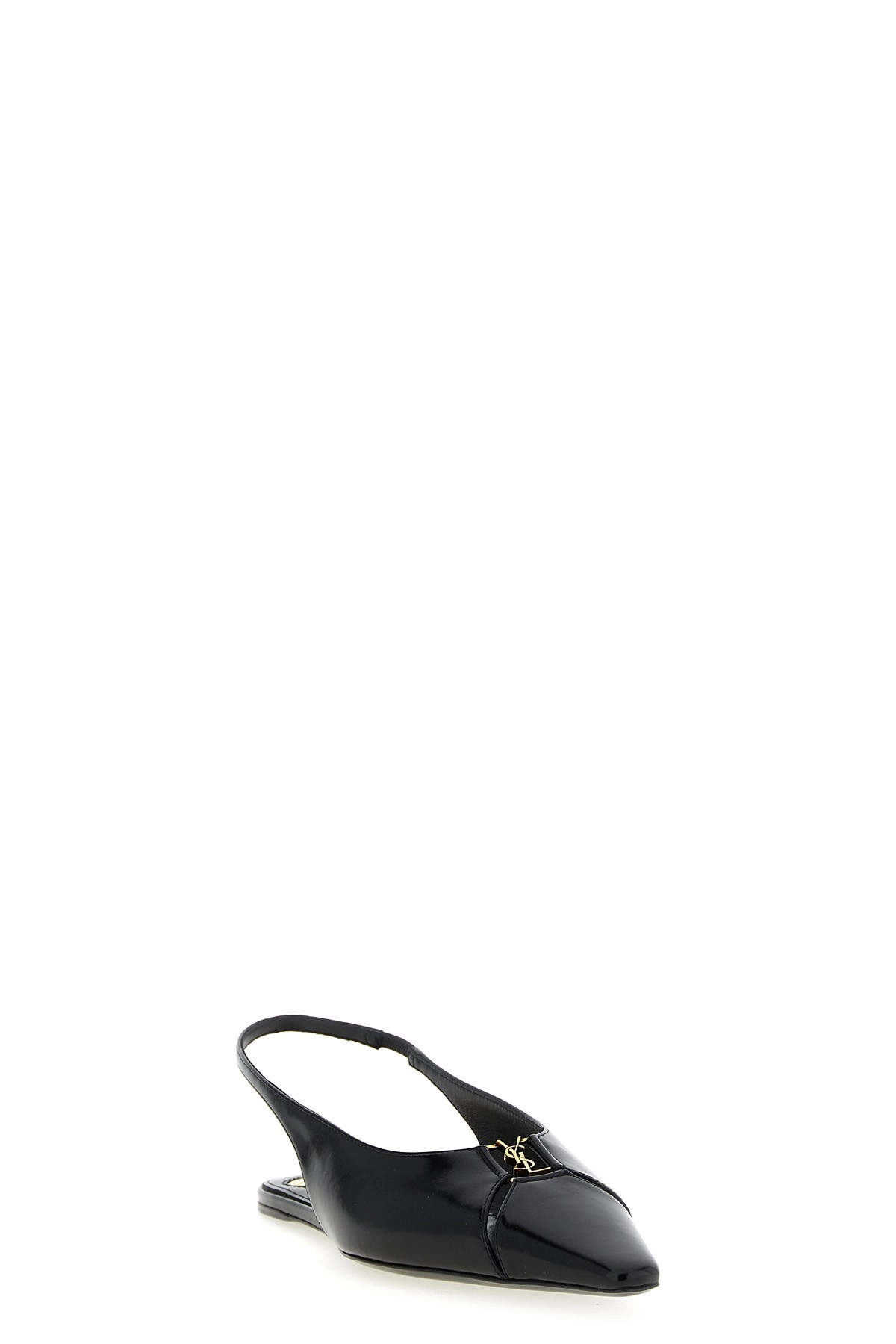 【関税&送料込】Saint Laurent Babylone 00 Bal Leather Slingb SAINT LAURENT Babylone embellished leather slingback point