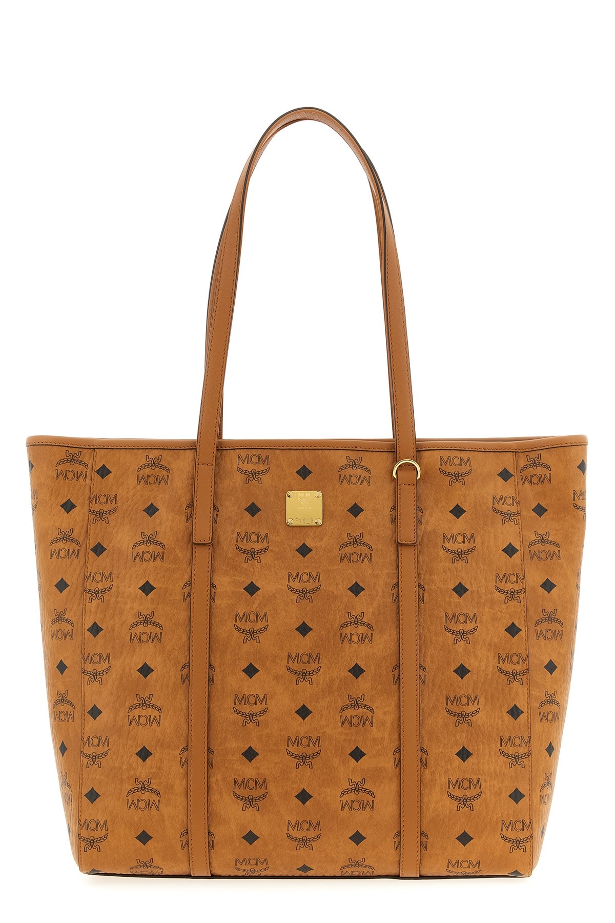 Mcm Women Printed Canvas Medium Toni Shopping Bag In Brown