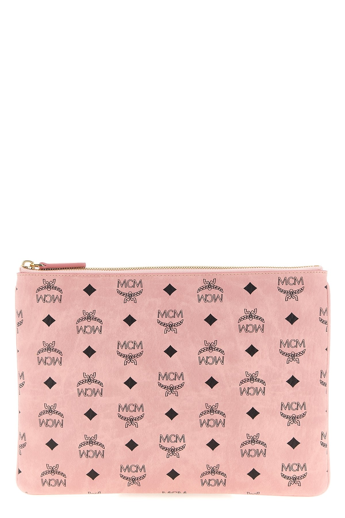 Mcm Pouch Medium Shoulder Bag In Pink