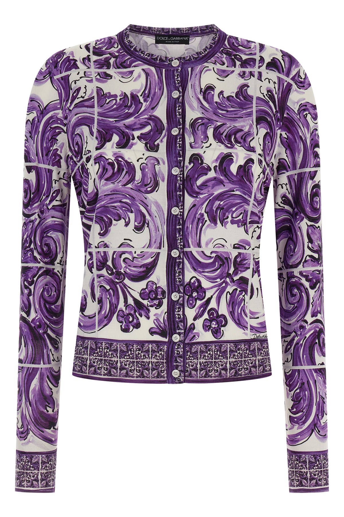 Dolce & Gabbana Majolica Print Cardigan In Multi