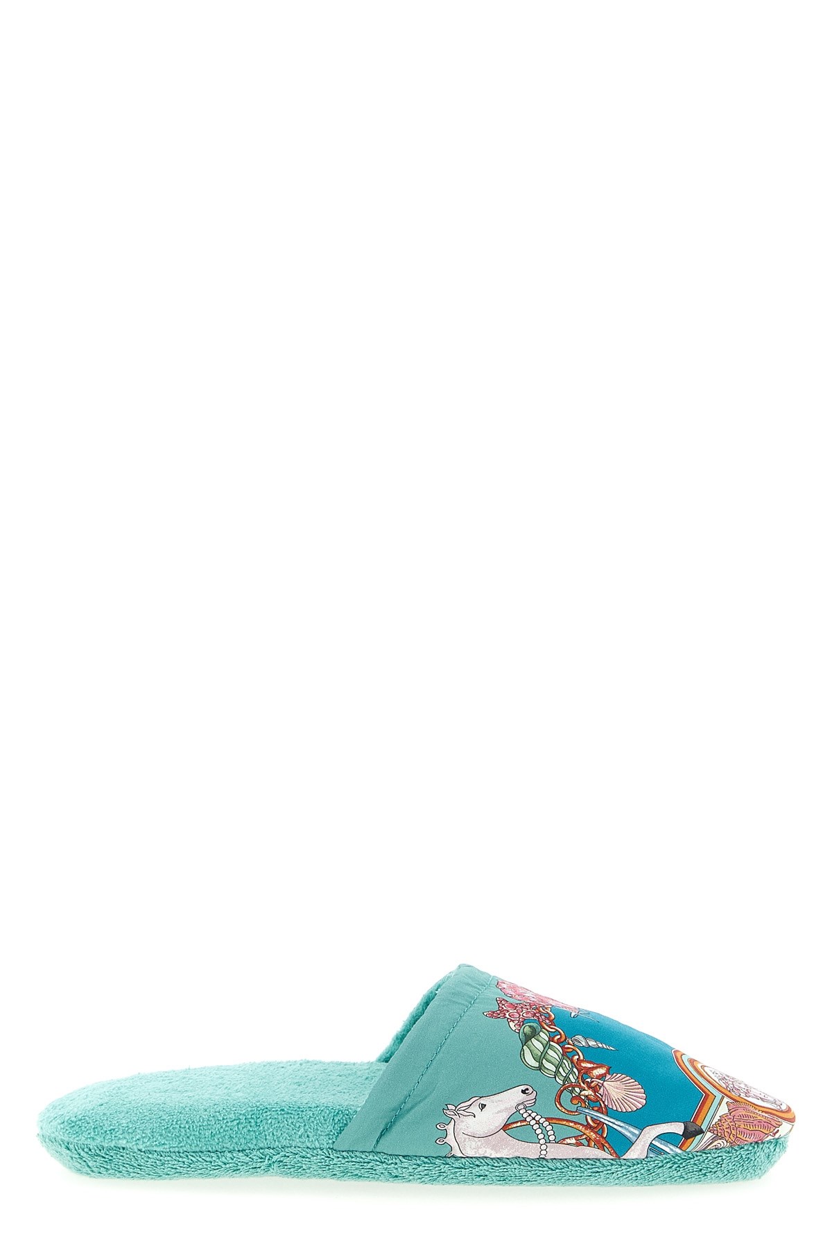 Versace Home 'coral Theatre' Slippers In Green