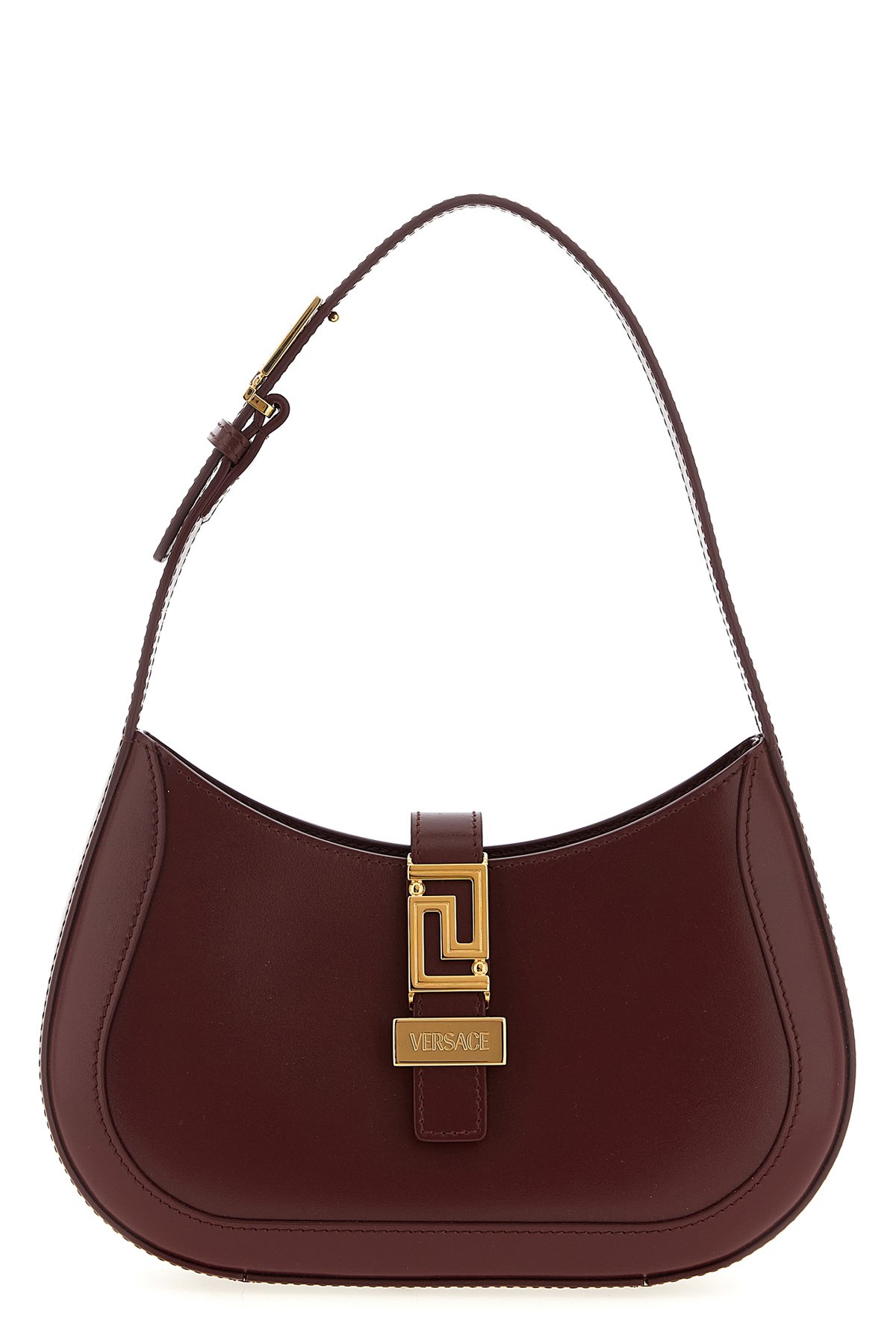 Versace 'hobo Greca Goddess' Small Shoulder Bag In Burgundy