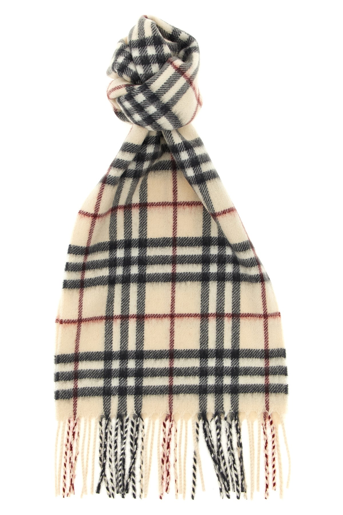 Burberry Check Scarf In Neutral