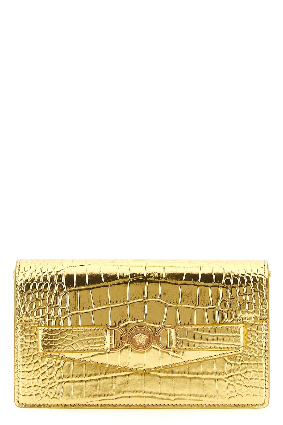 Versace 'medusa '95' Wallet On Chain In Gold