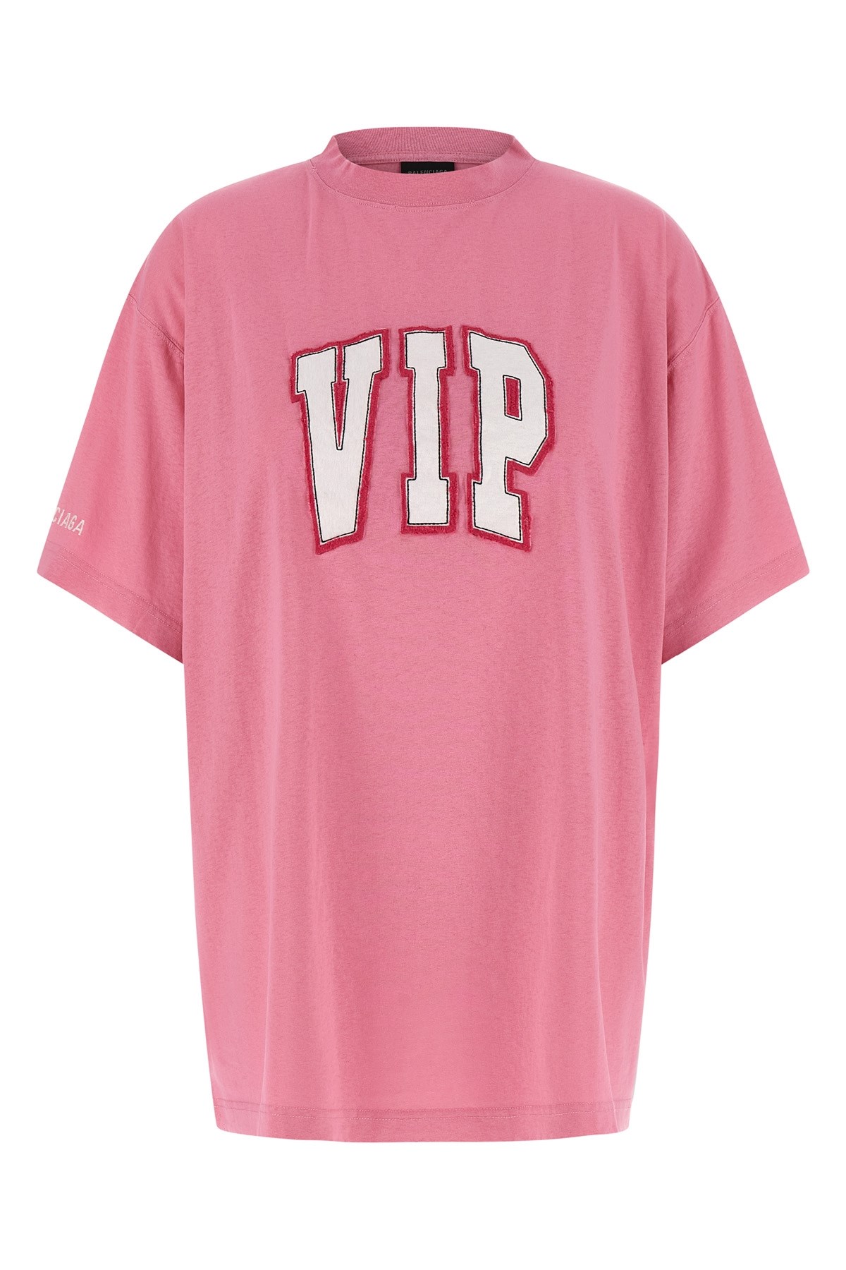 Balenciaga Vip Team Crewneck Graphic T-shirt In Pink