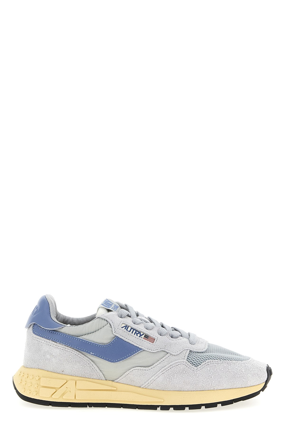 Autry Low-top Sneakers Rubber Sole Mesh Upper Suede Overlays In Blue
