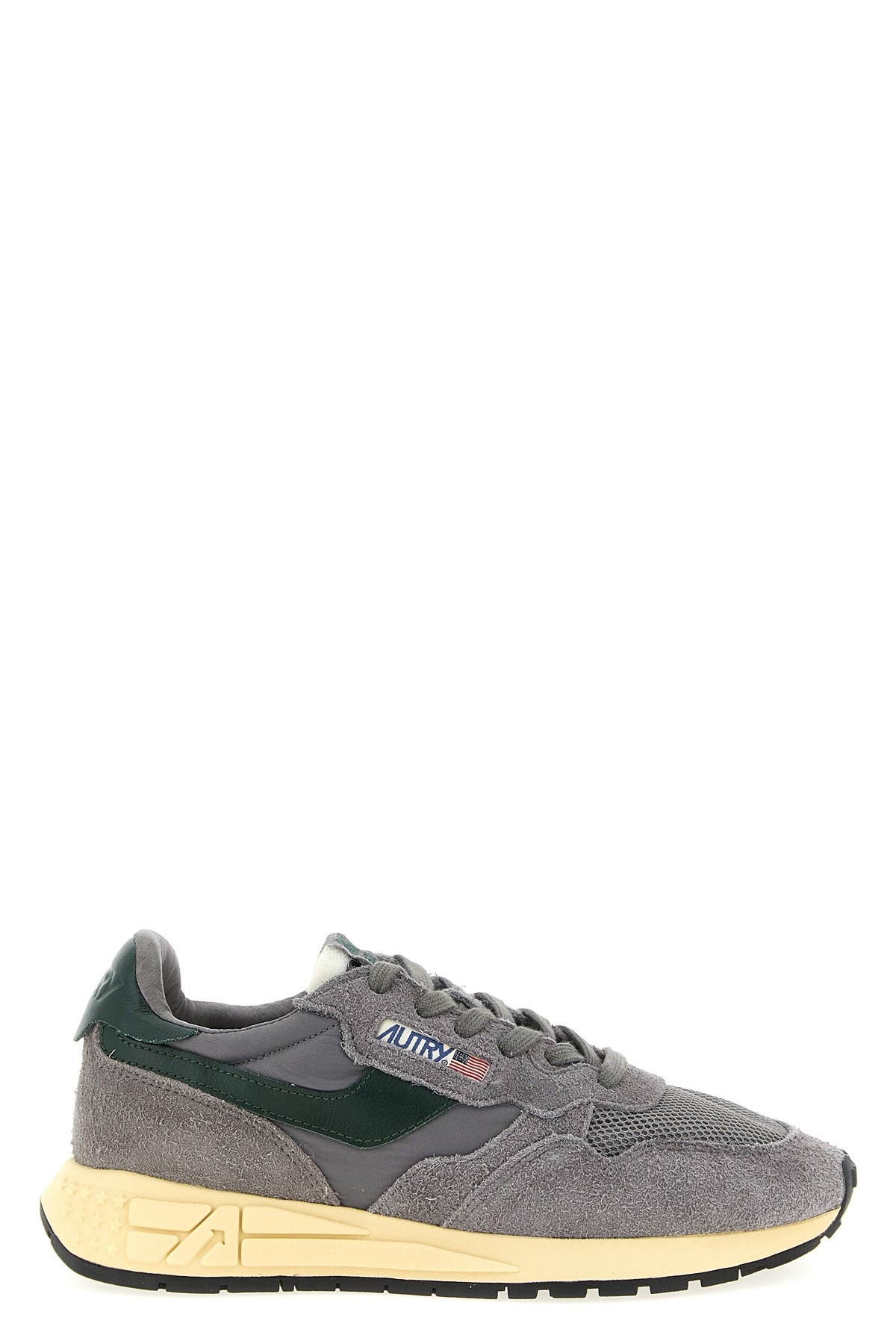 Autry Low-top Sneakers With Mesh Panels And Suede Overlays In Gray