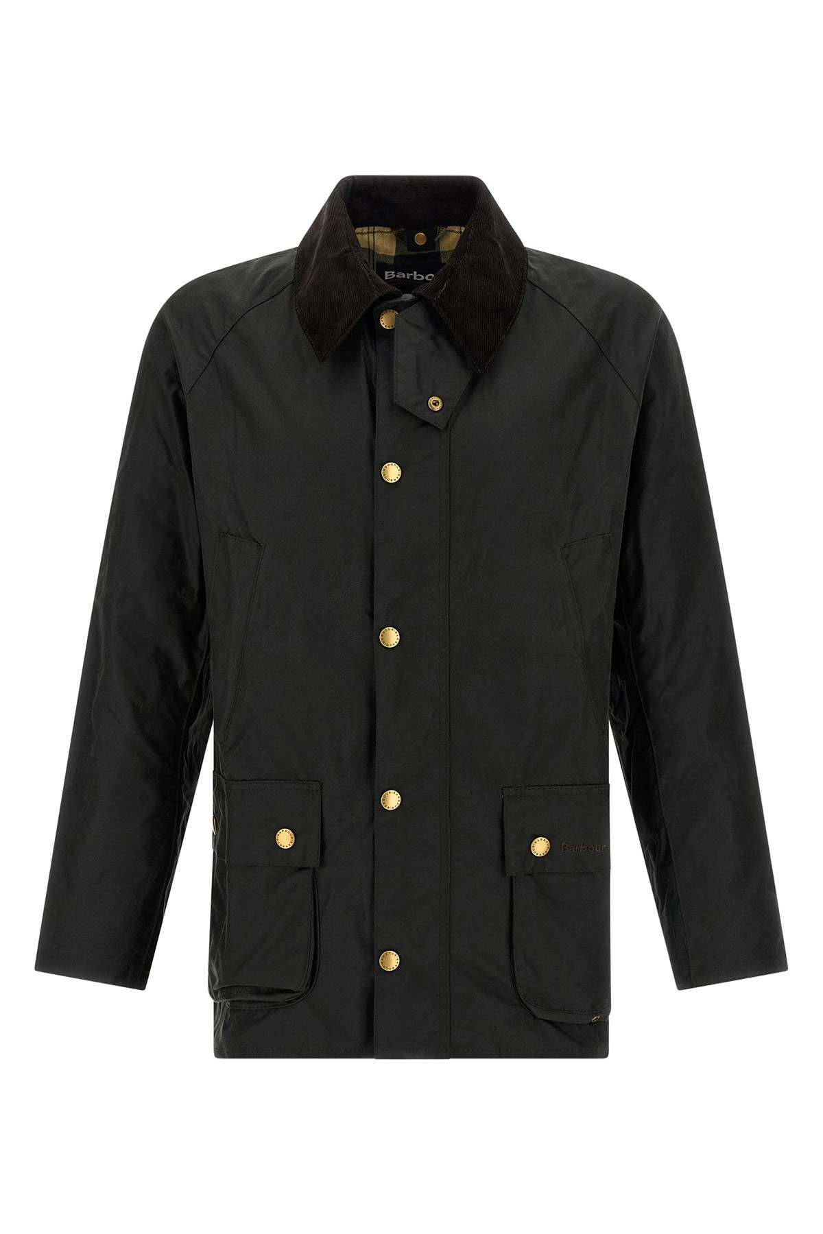 Barbour Casual Jacket With Long Sleeves And Collared Design In Black