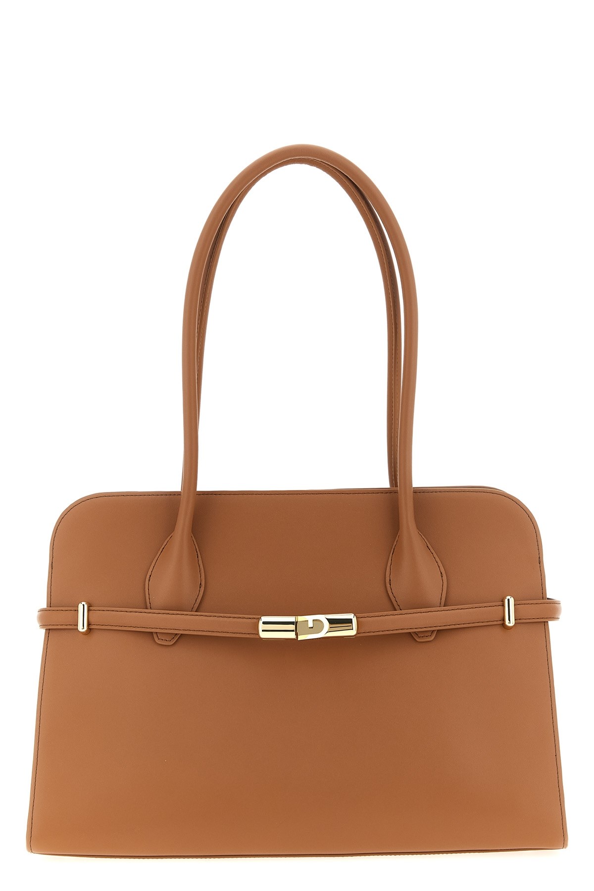 Furla Goccia Dome L Shoulder Bag In Brown