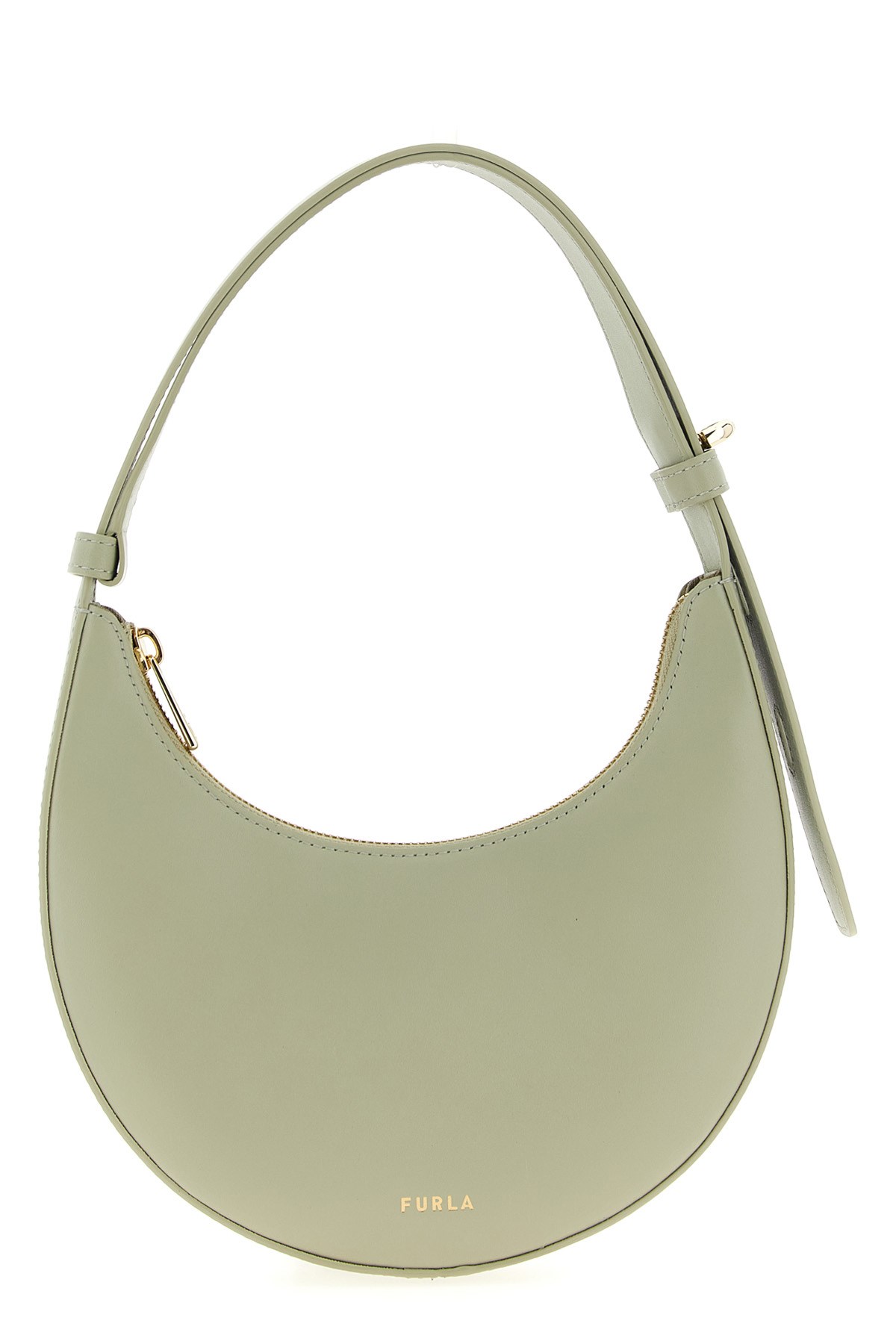 Furla Delizia Mini Bag In Sage Leather In Green