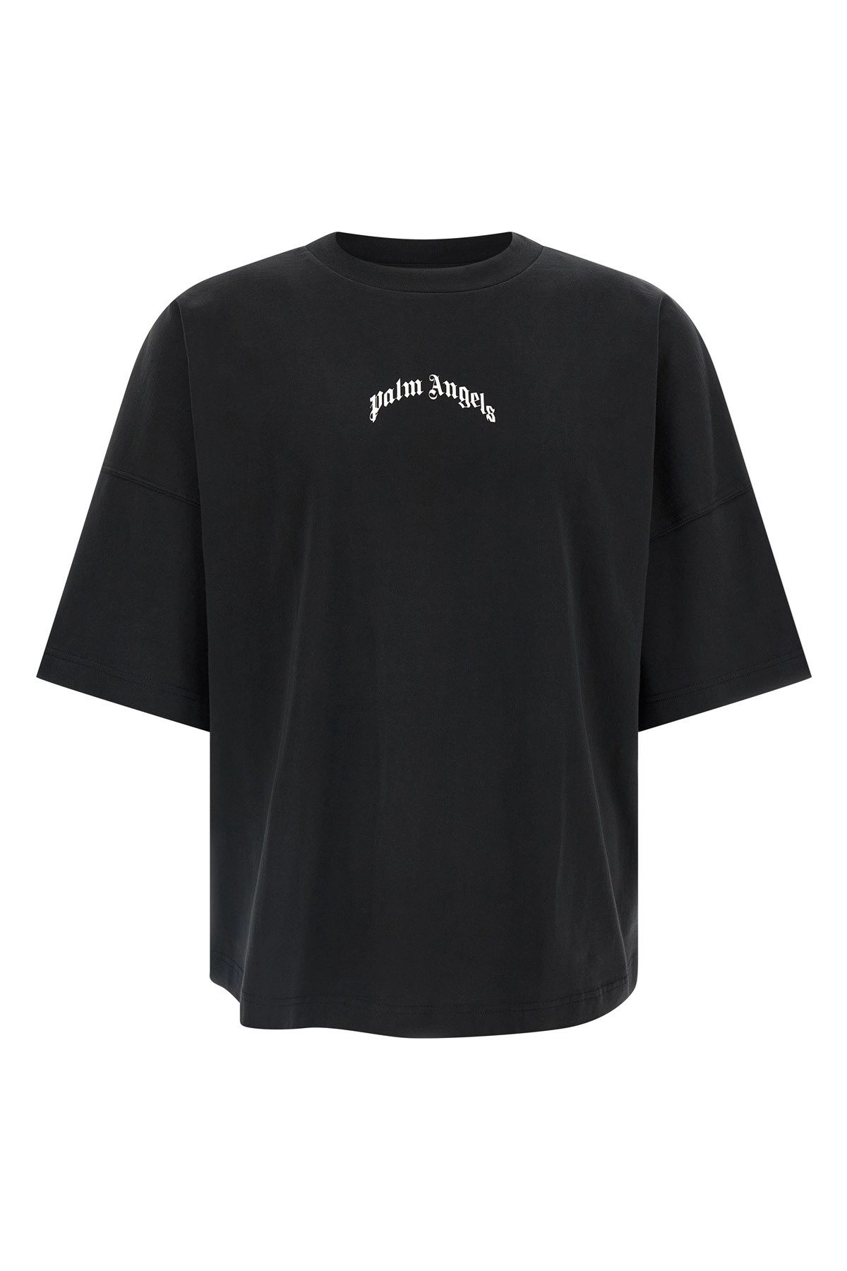 Palm angels 'back curved logo' t-shirt available on julian
