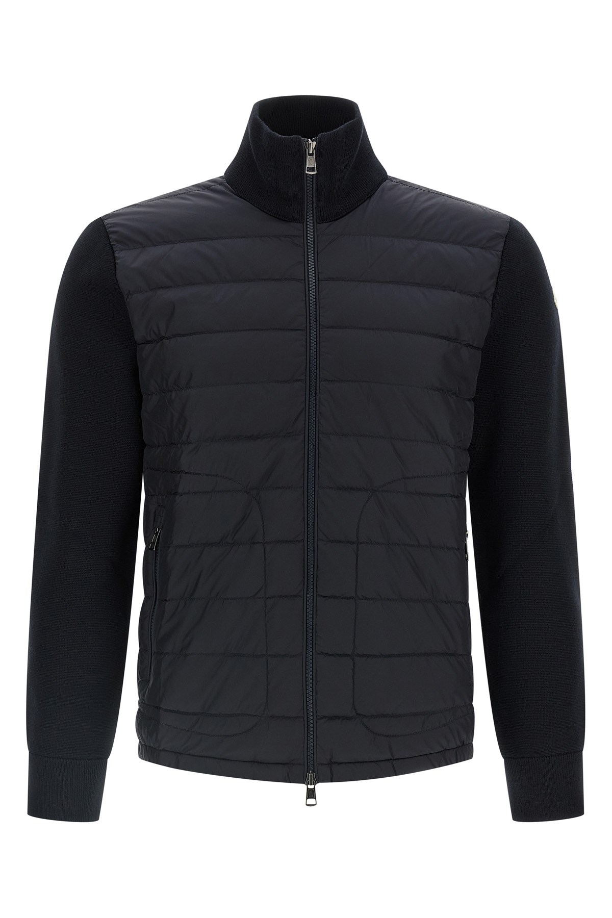 Moncler Cardigan Tricot In Black