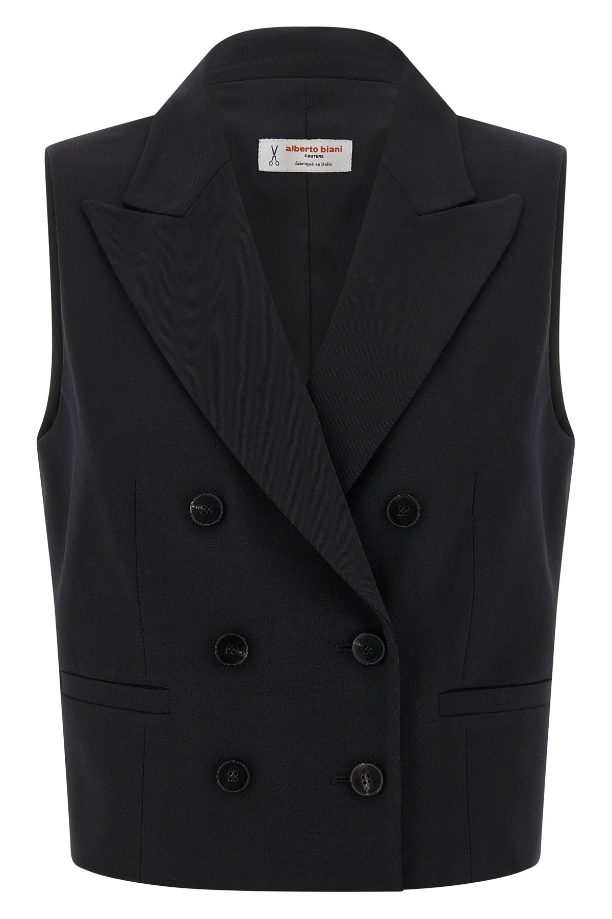 Alberto Biani Double-breasted Vest In Black